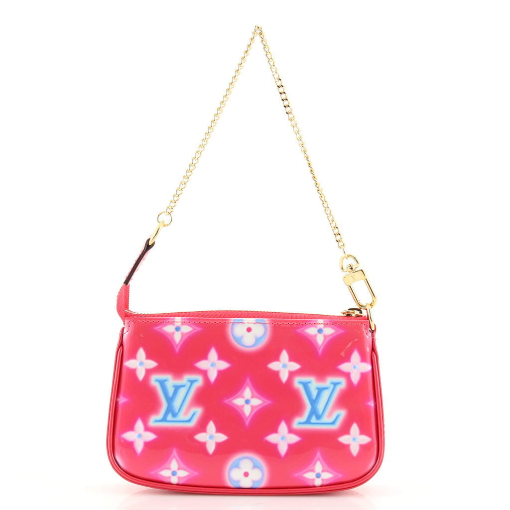Pochette Accessoires Valentine Neon Monogram Vernis Mini