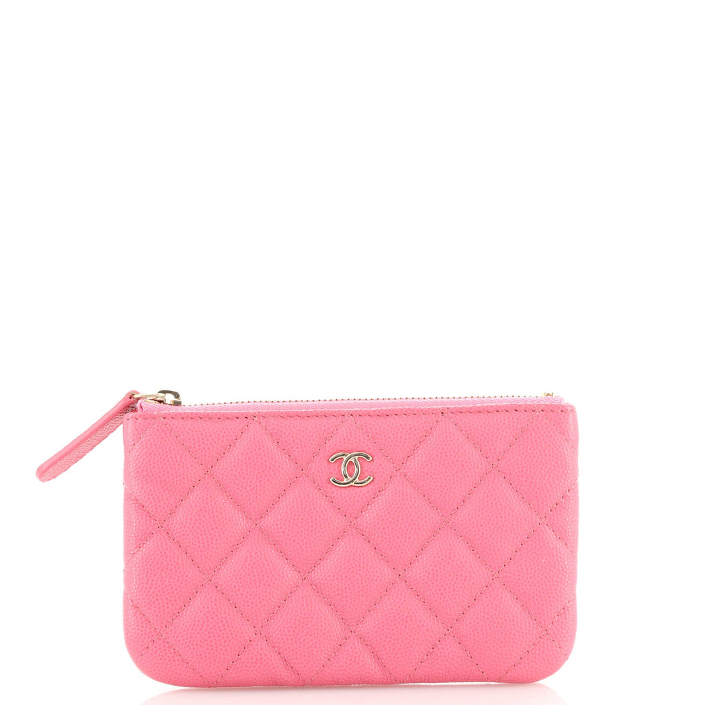 Classic O Case Pouch Quilted Caviar Mini