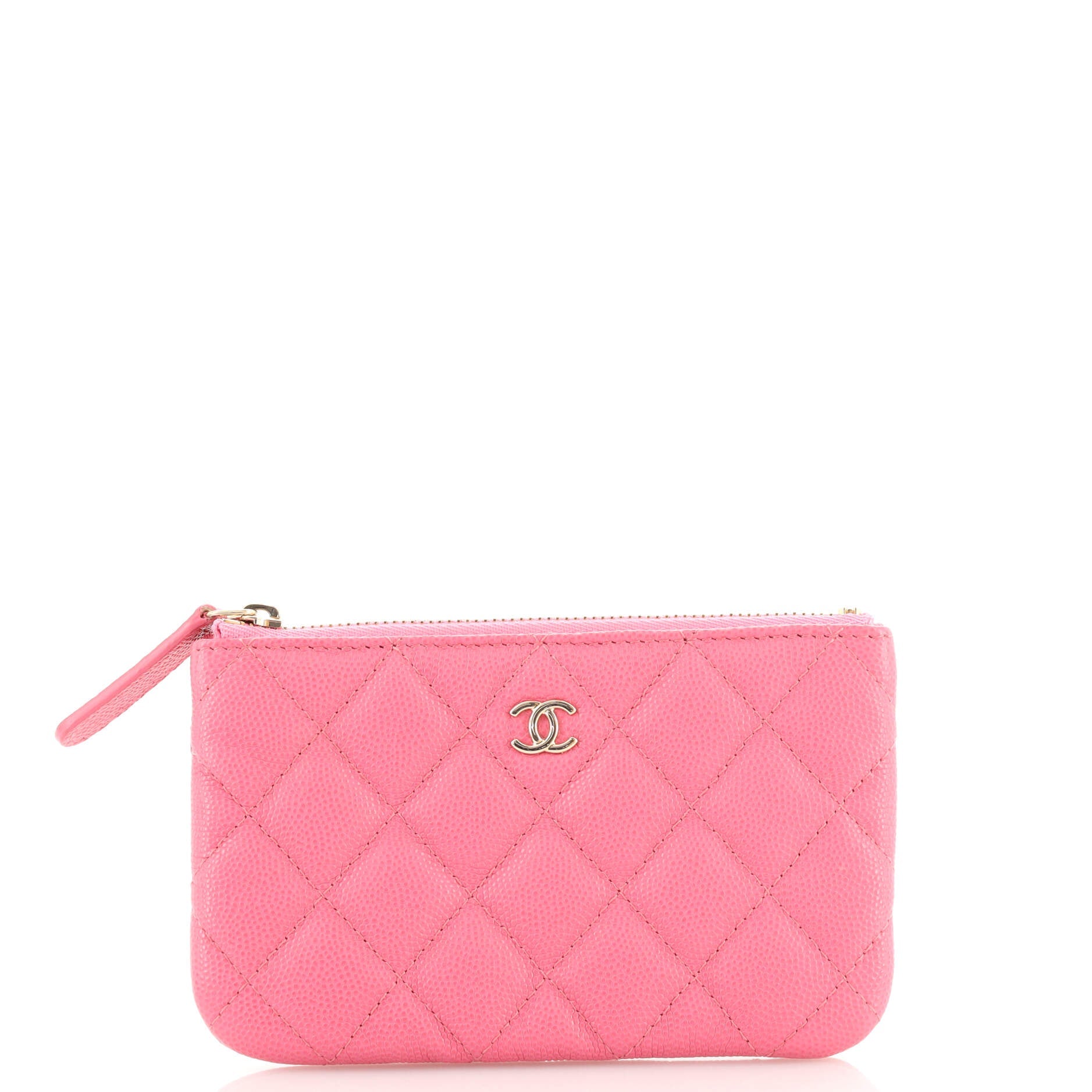 Classic O Case Pouch Quilted Caviar Mini