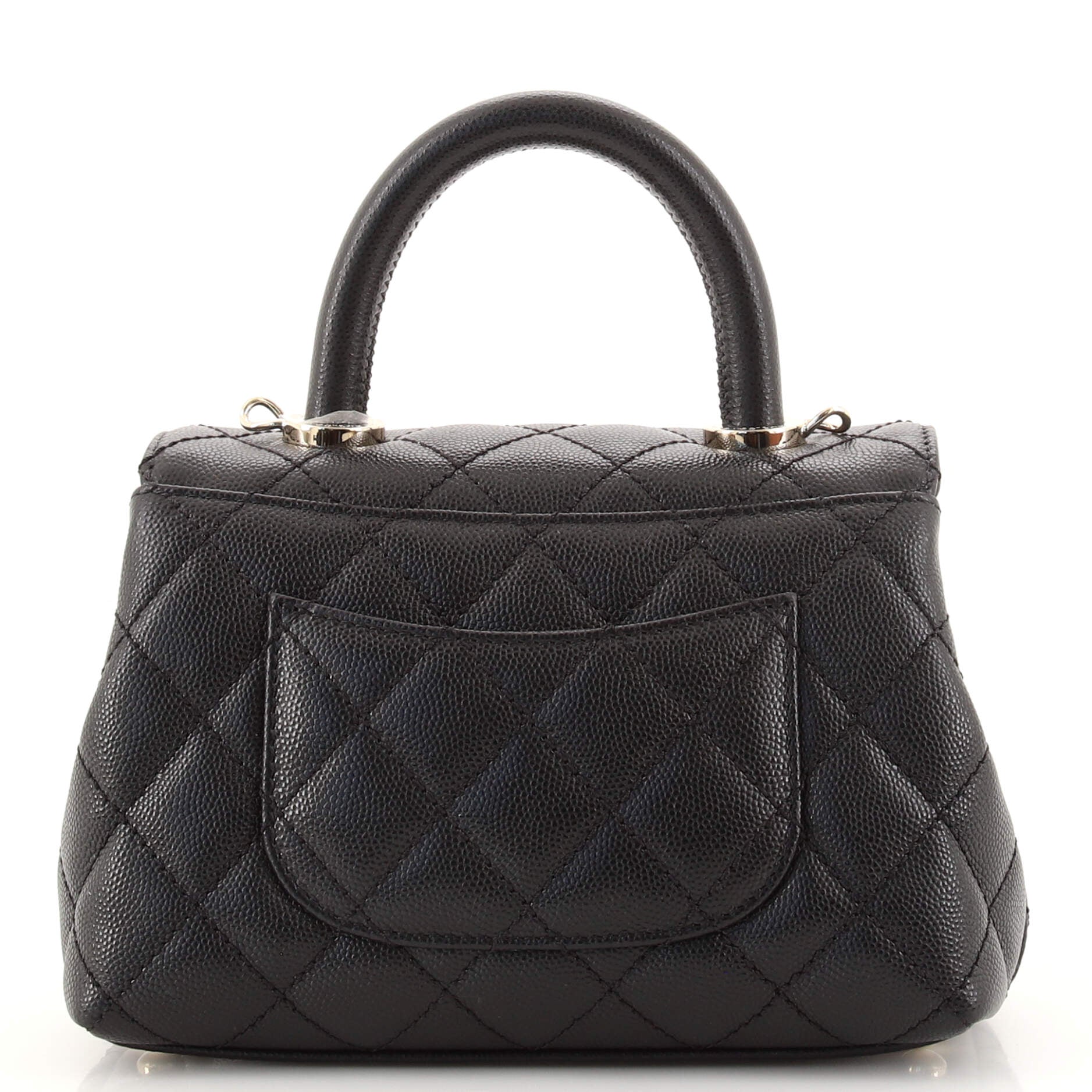 Coco Top Handle Bag Quilted Caviar Extra Mini