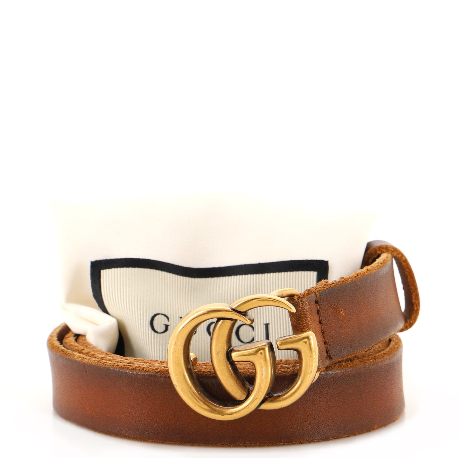 GG Marmont Belt Leather Thin 85