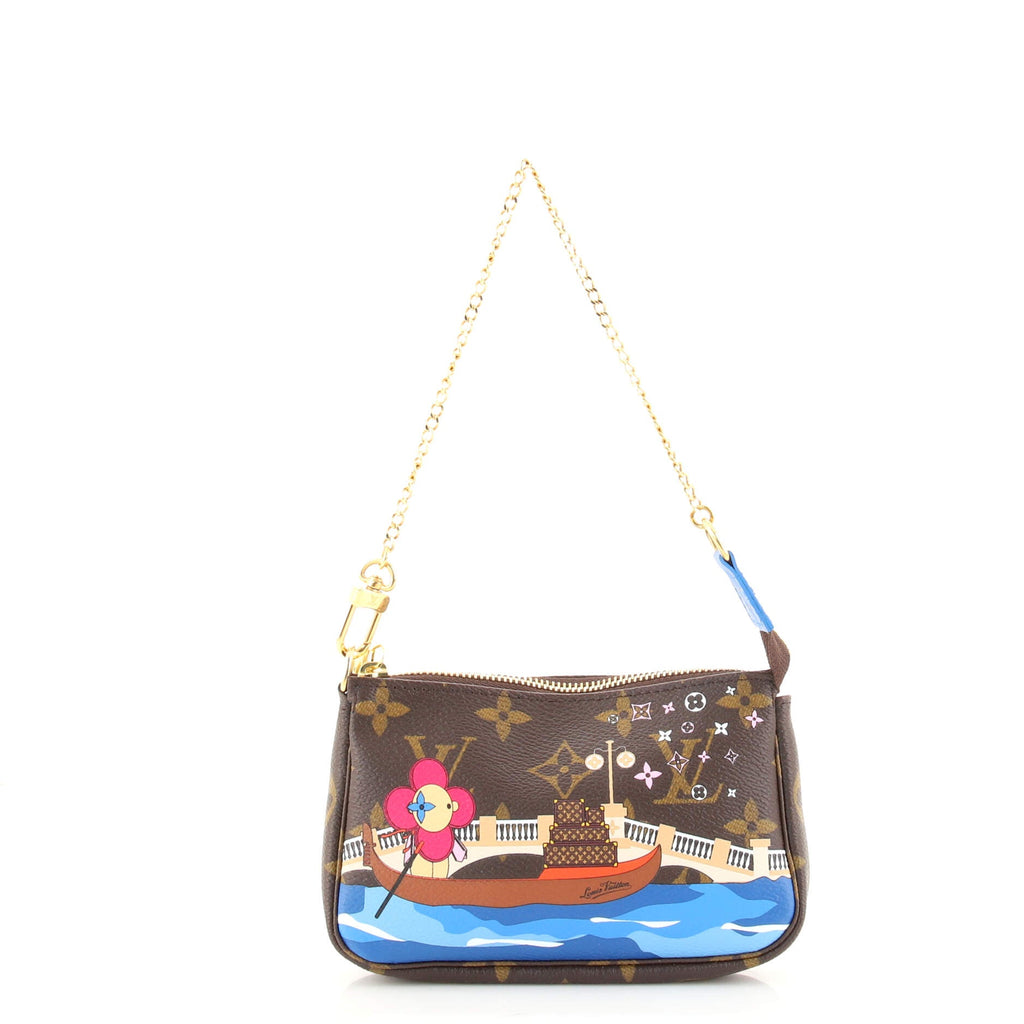 Pochette Accessoires Limited Edition Vivienne Xmas Monogram Canvas Mini
