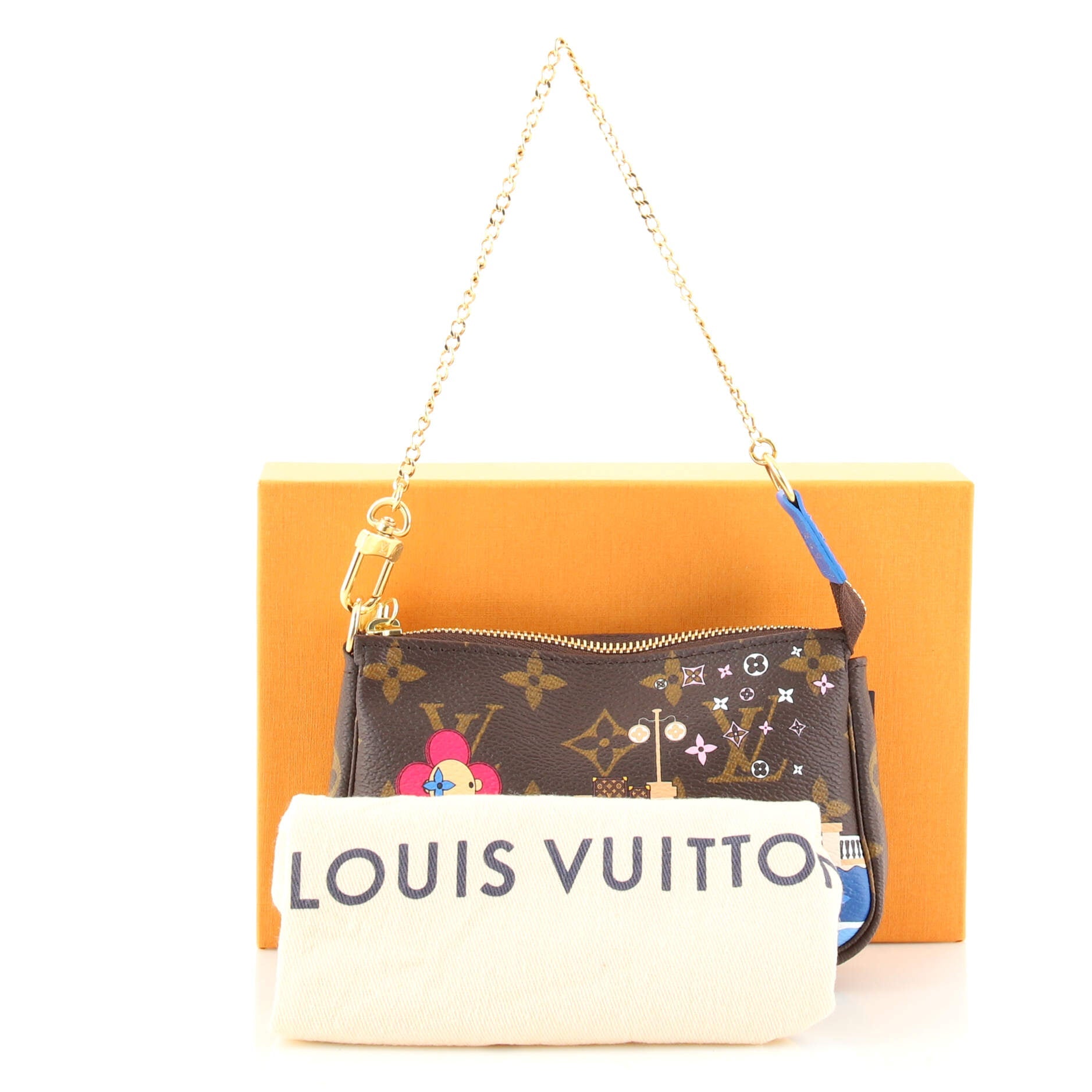 Pochette Accessoires Limited Edition Vivienne Xmas Monogram Canvas Mini
