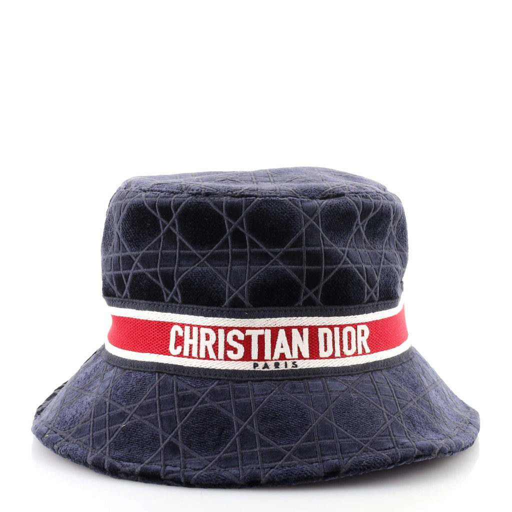 Large Brim Bucket Hat Oblique Velvet