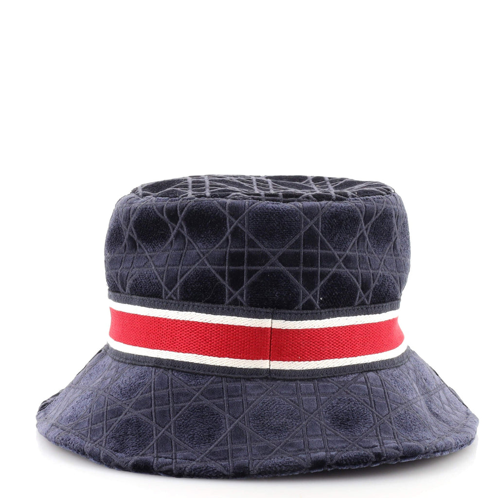 Large Brim Bucket Hat Oblique Velvet