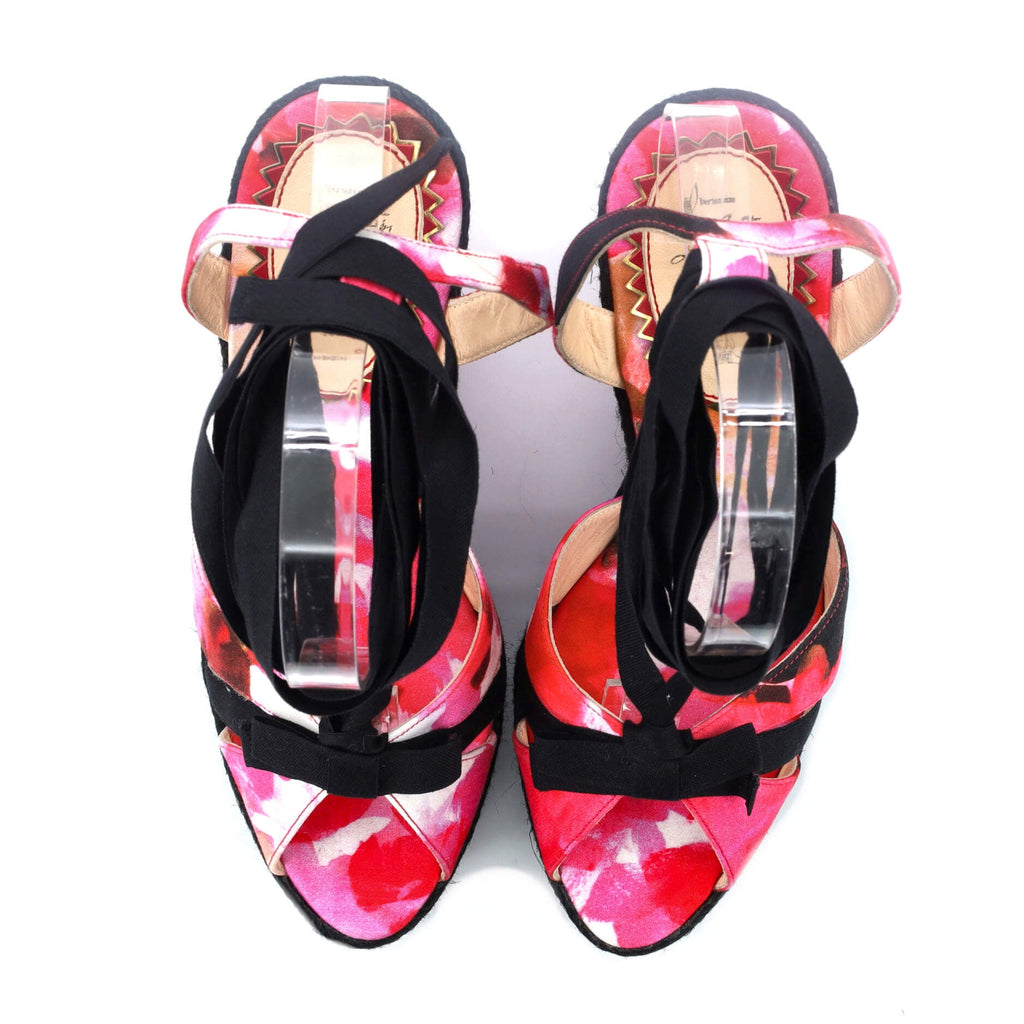 Women's Isabelle Wedge Espadrilles Printed Canvas