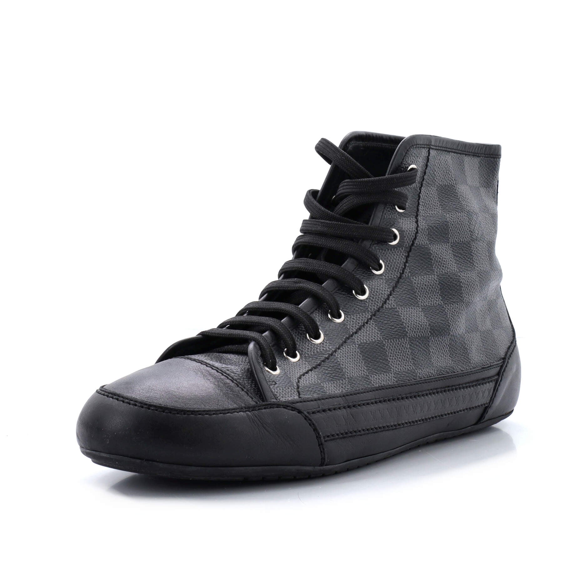 Men's High Top Sneakers Damier