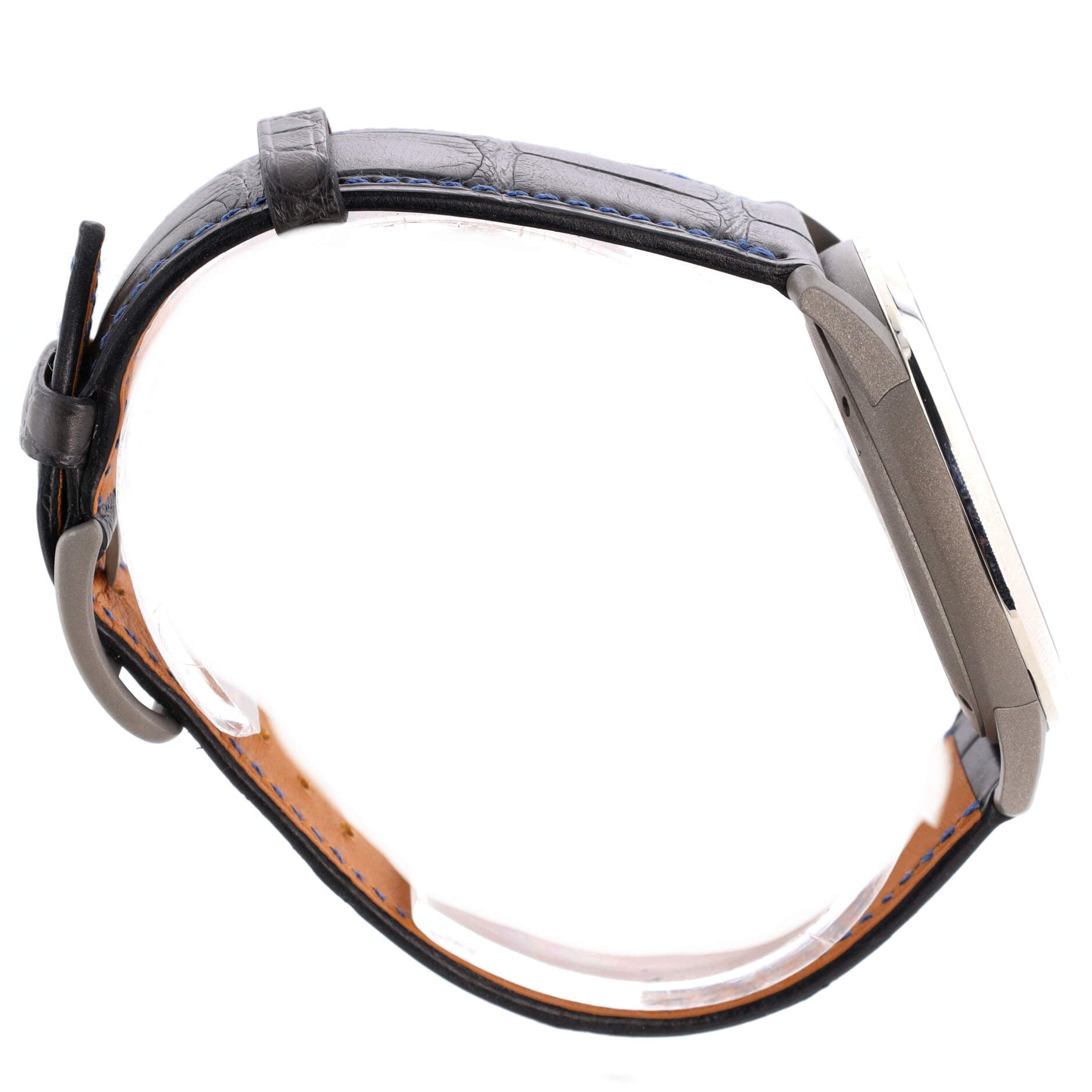 Slim d'Hermes Squelette Lune Automatic Watch Platinum with Titanium and Alligator 40