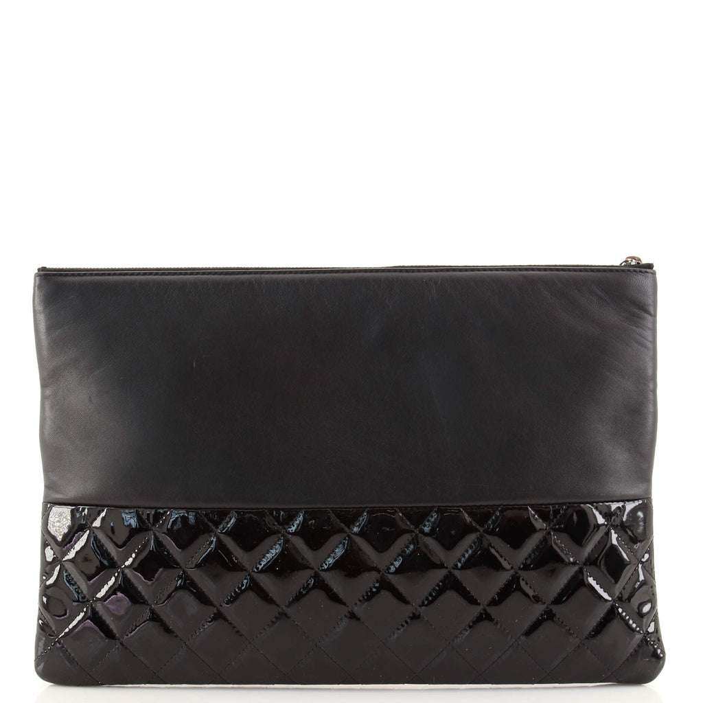O Case Clutch Lambskin and Quilted Patent Large