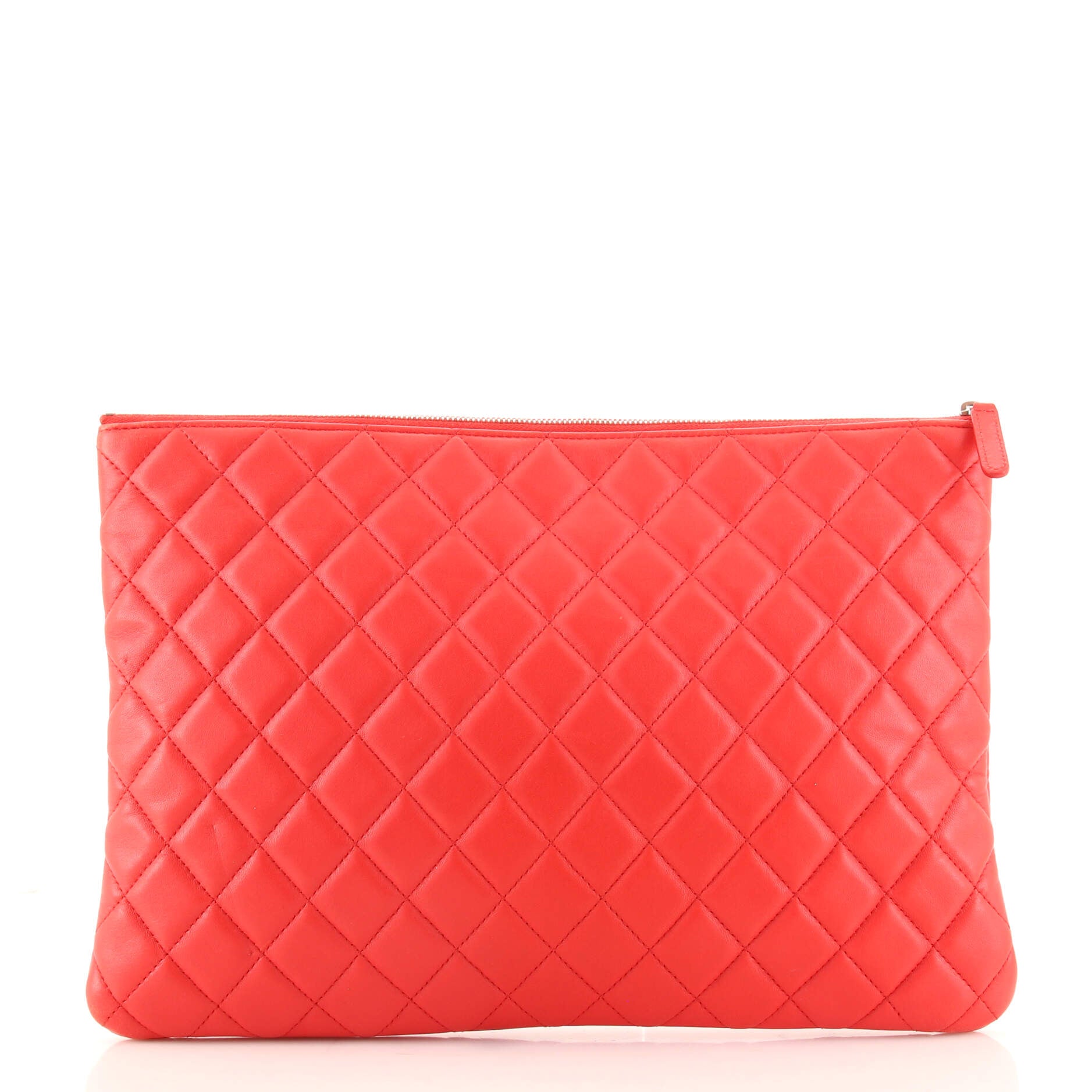 O Case Clutch Quilted Lambskin Large