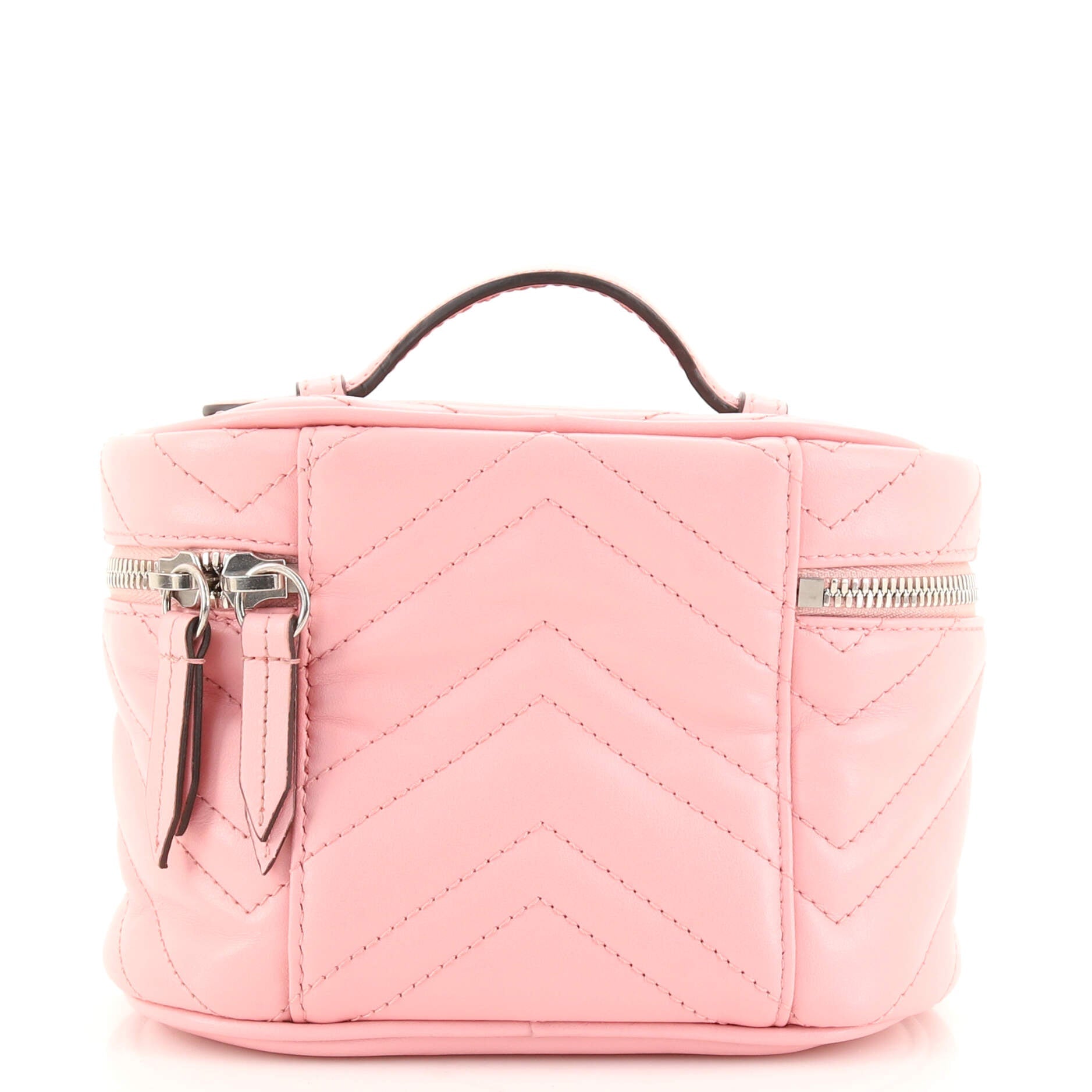 GG Marmont Top Handle Cosmetic Case Matelasse Leather Mini