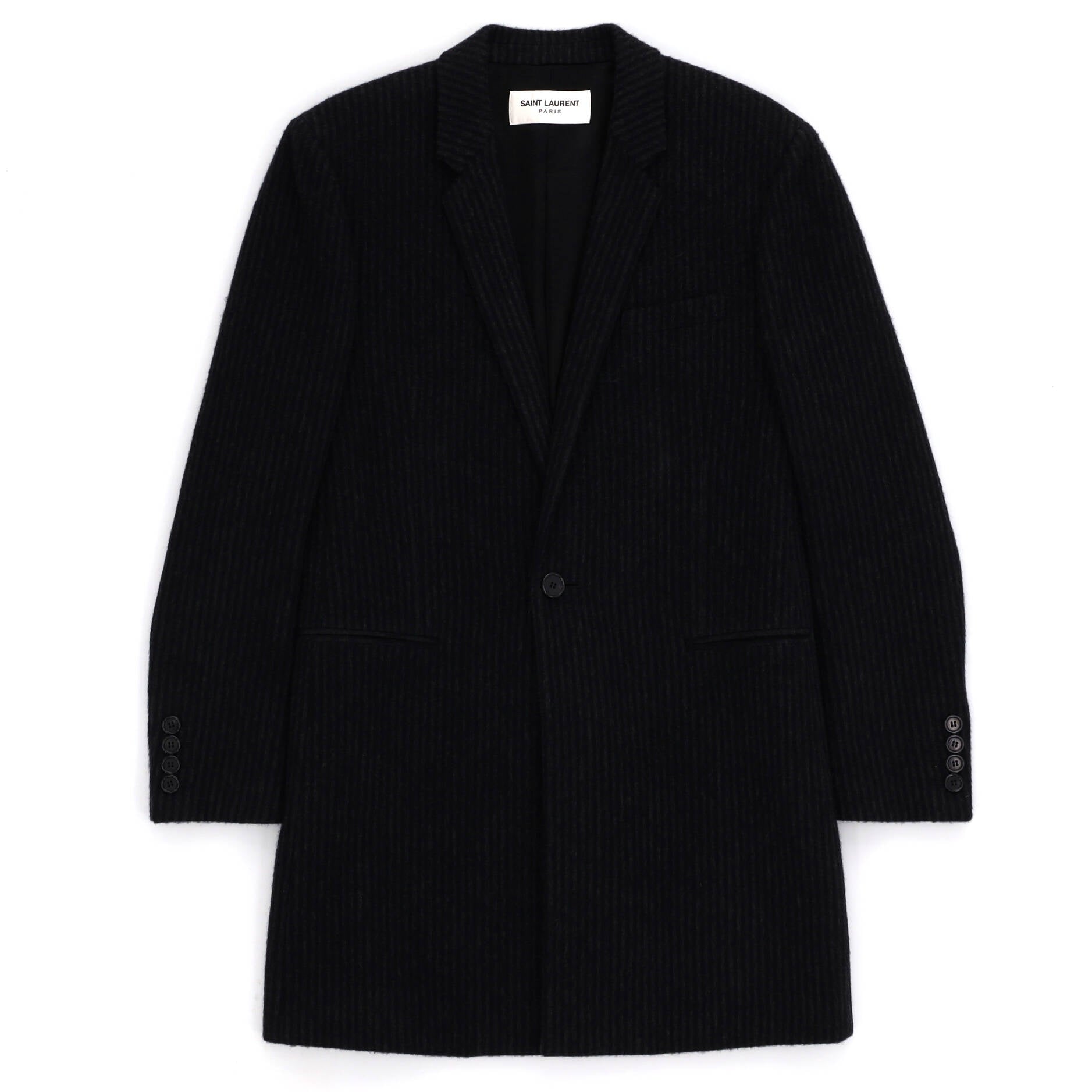 Men's Single Breasted Coat Wool Blend