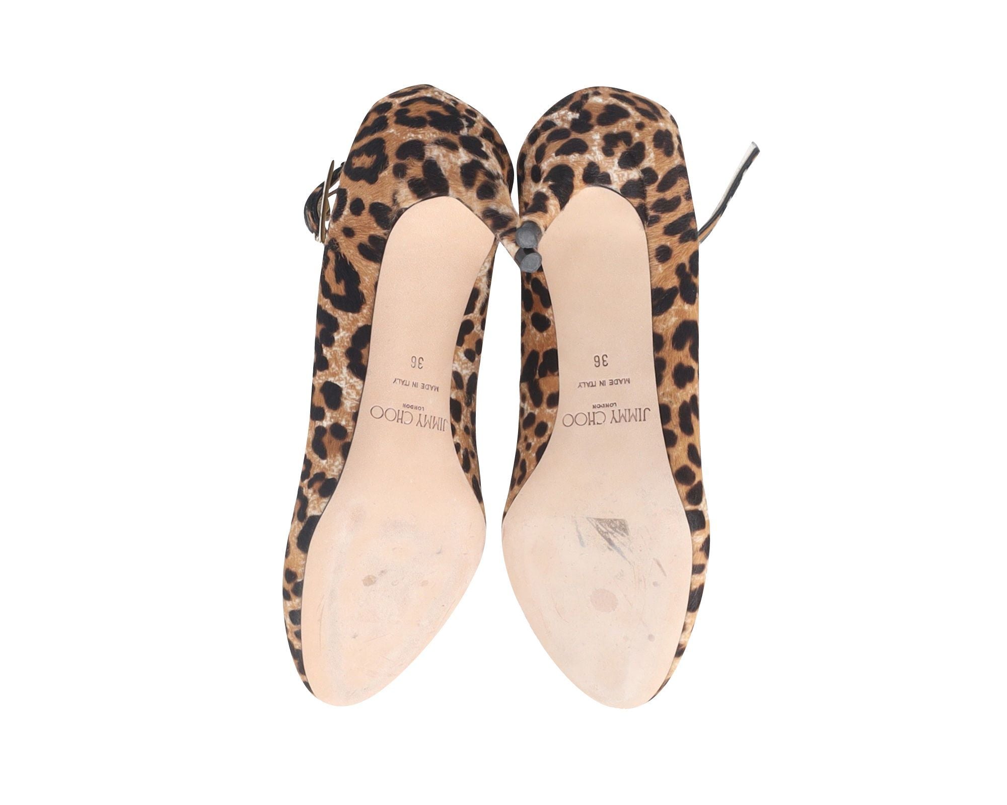 Jimmy Choo Helena 65 Leopard Print Pumps in Calf Hair Leather