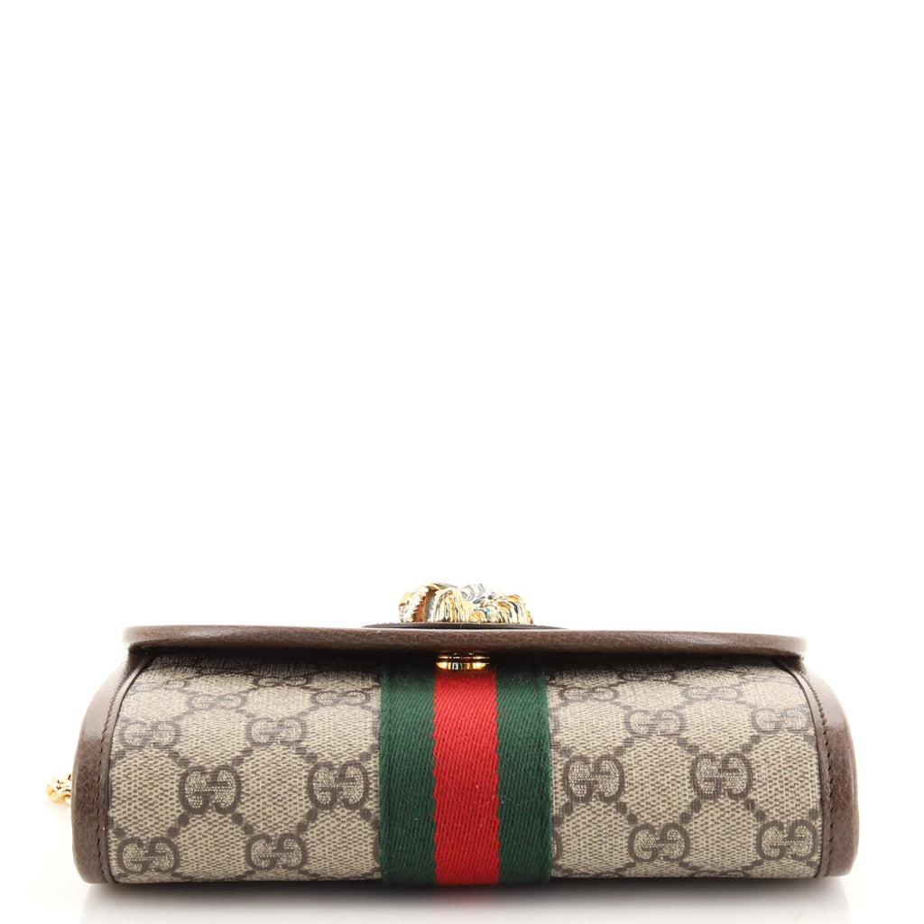 Rajah Web Chain Shoulder Bag GG Coated Canvas Mini