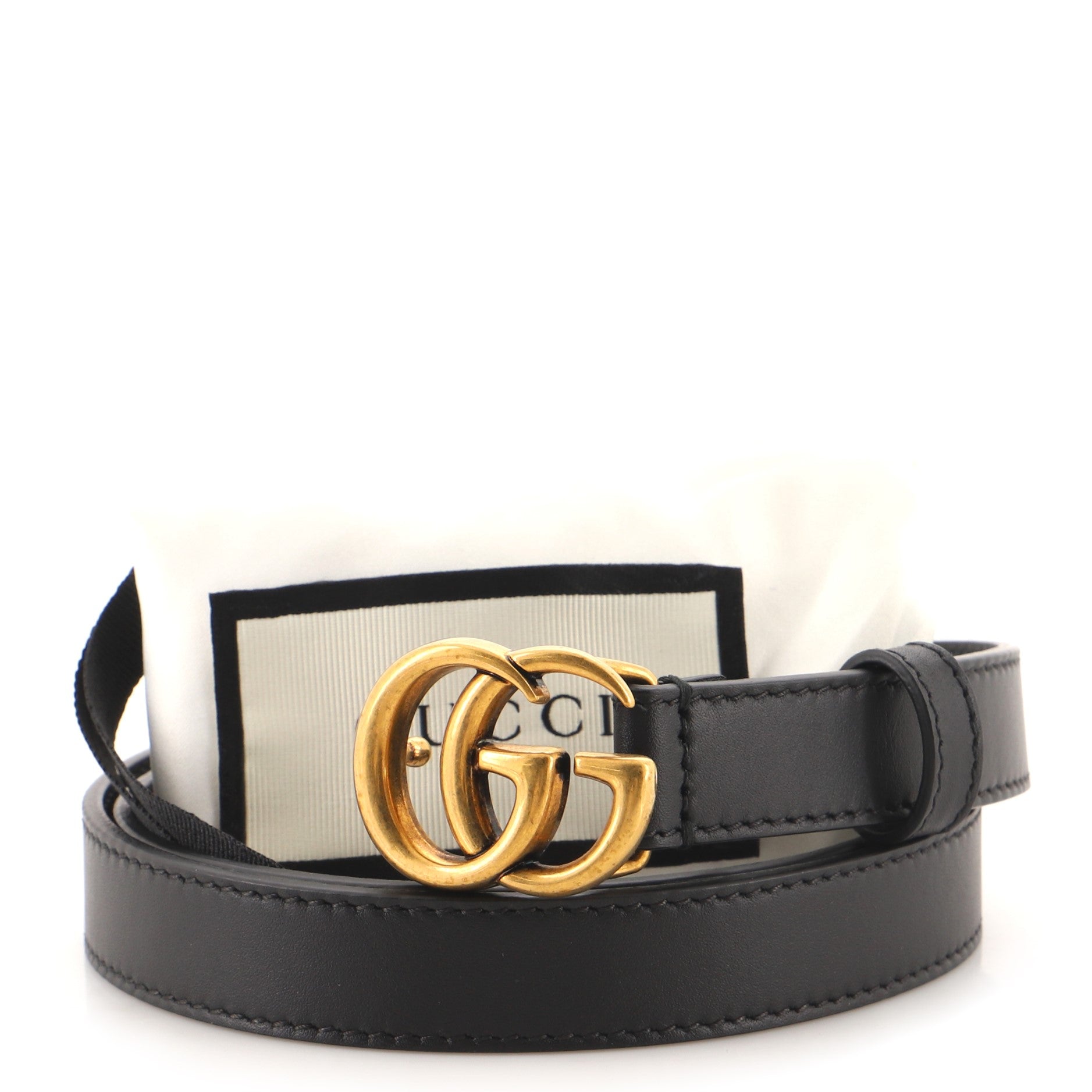 GG Marmont Belt Leather Thin 85