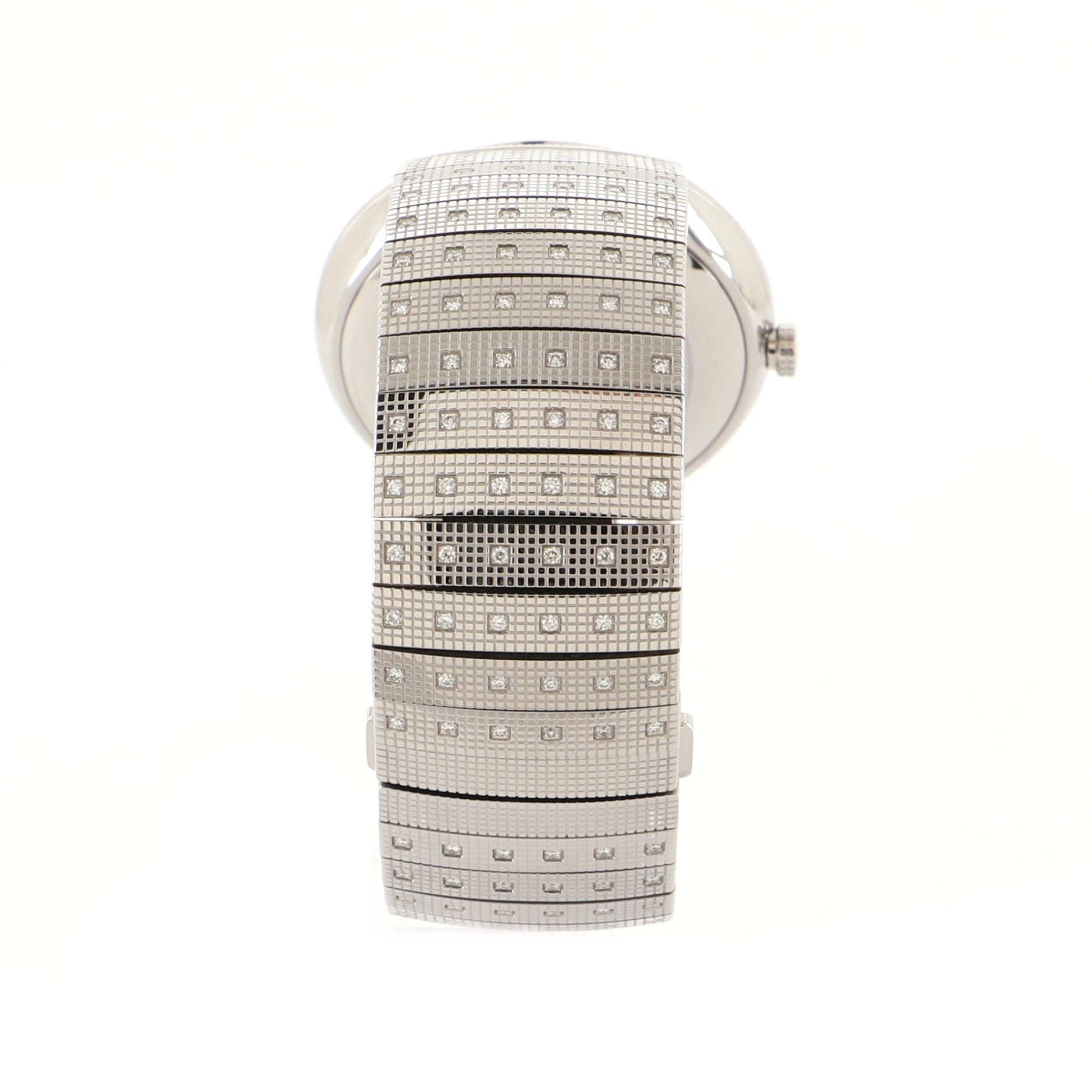 La D De Dior Quartz Watch Stainless Steel and Diamonds with Diamond Bezel and Dial 38