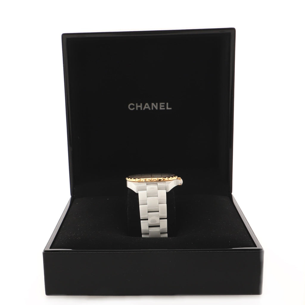 J12-365 Automatic Watch Ceramic with Beige Gold Bezel 36