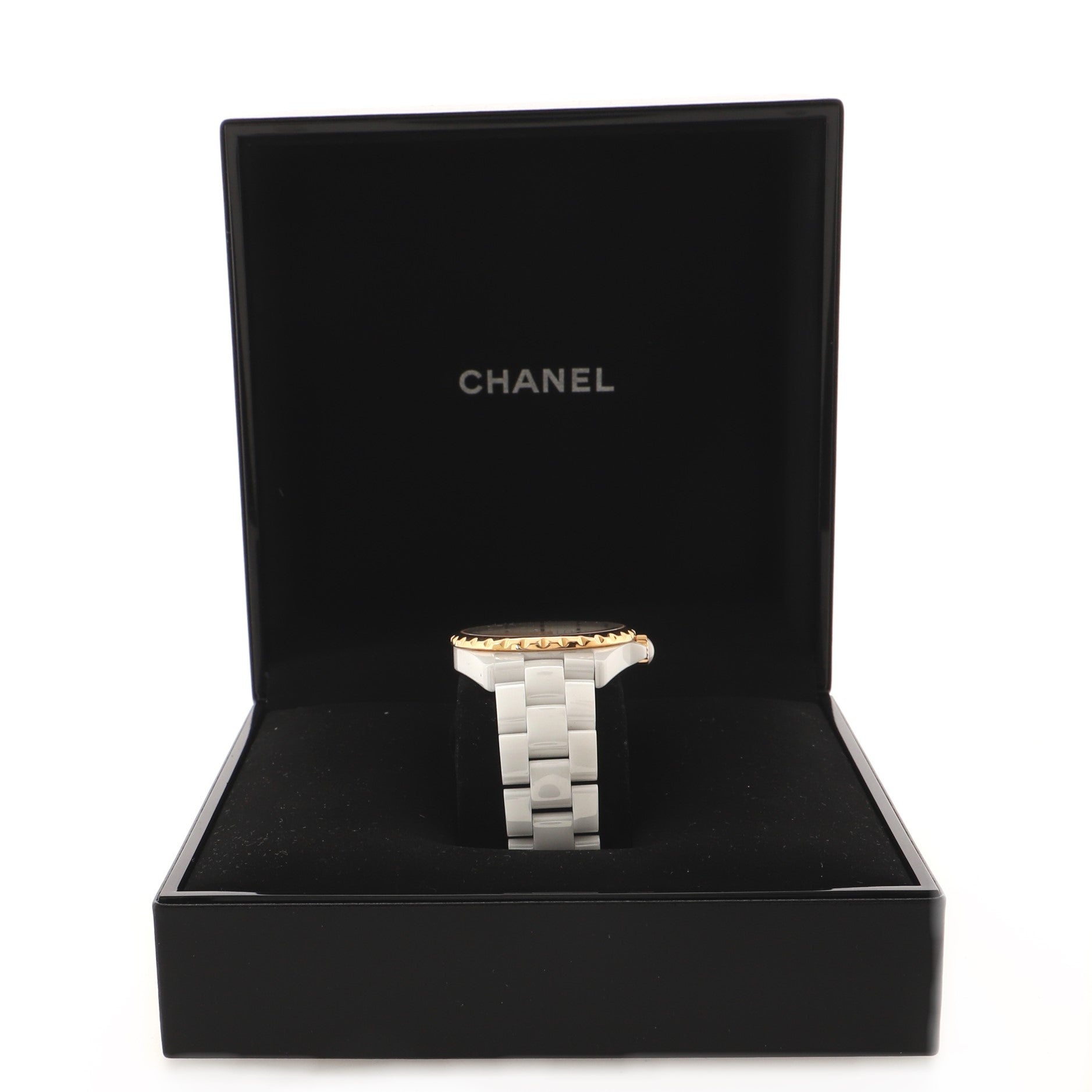 J12-365 Automatic Watch Ceramic with Beige Gold Bezel 36