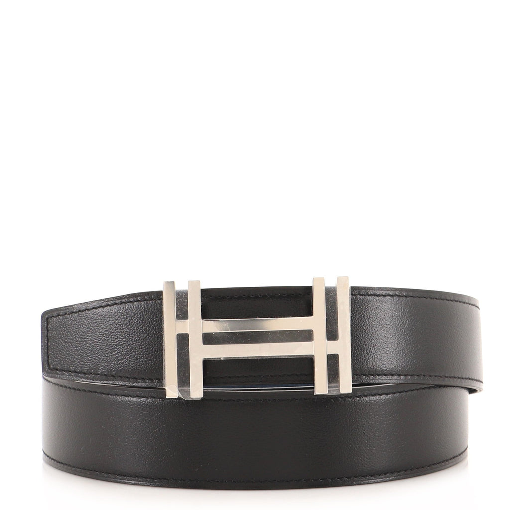 H Au Carre Reversible Belt Leather Medium 90