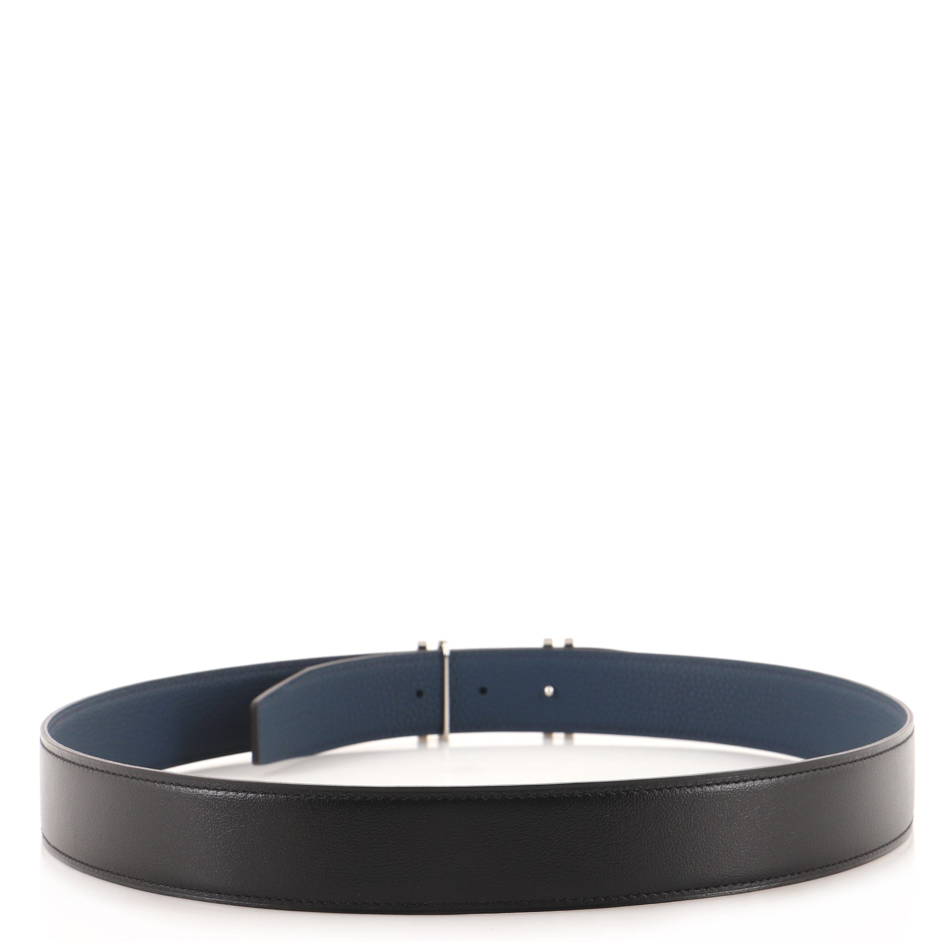 H Au Carre Reversible Belt Leather Medium 90