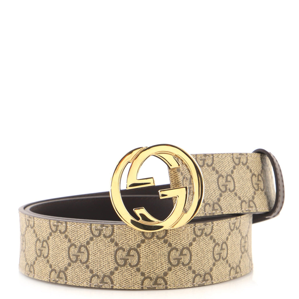 Interlocking G Belt GG Coated Canvas Wide 85