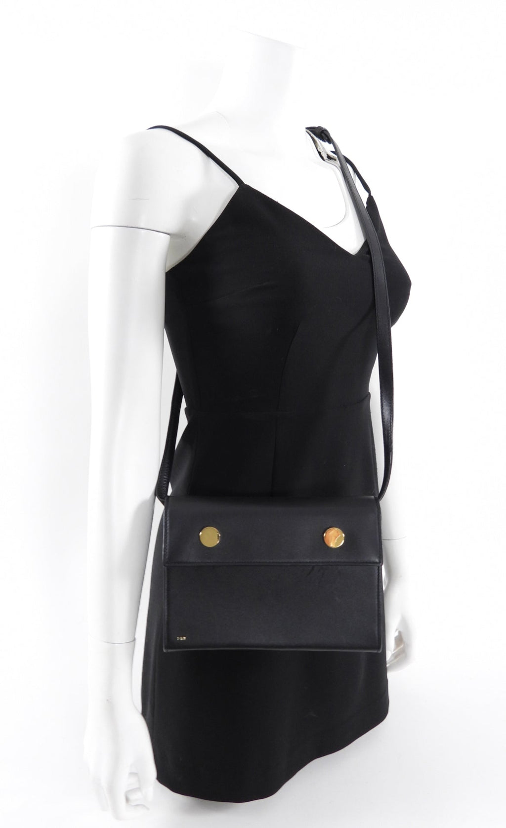 RSVP Paris Black Leather Golden Eyes Bag