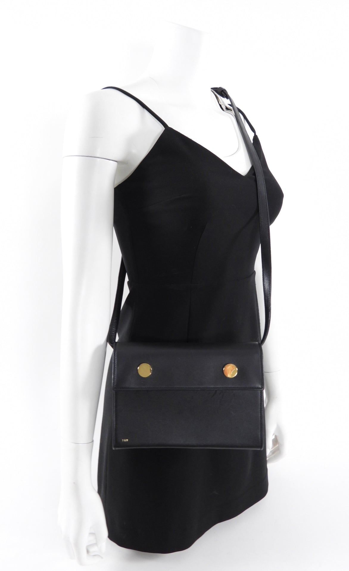 RSVP Paris Black Leather Golden Eyes Bag