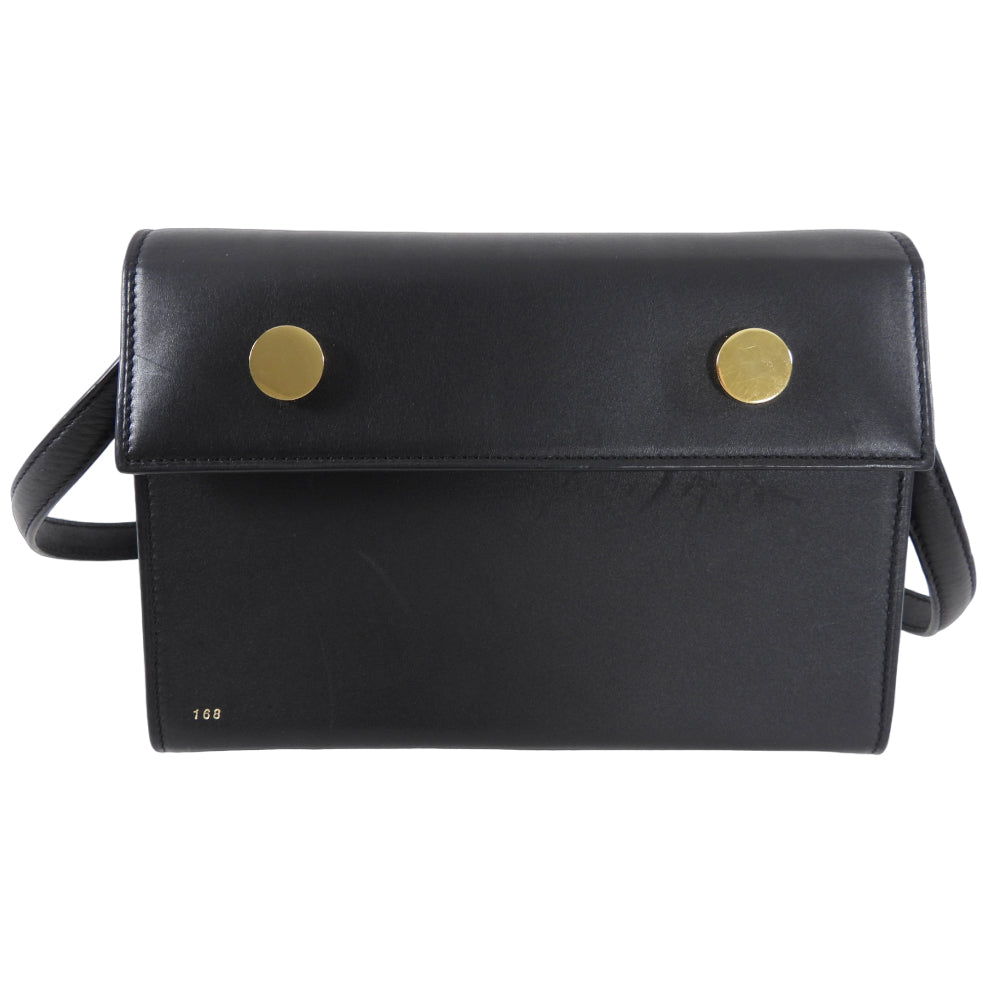 RSVP Paris Black Leather Golden Eyes Bag