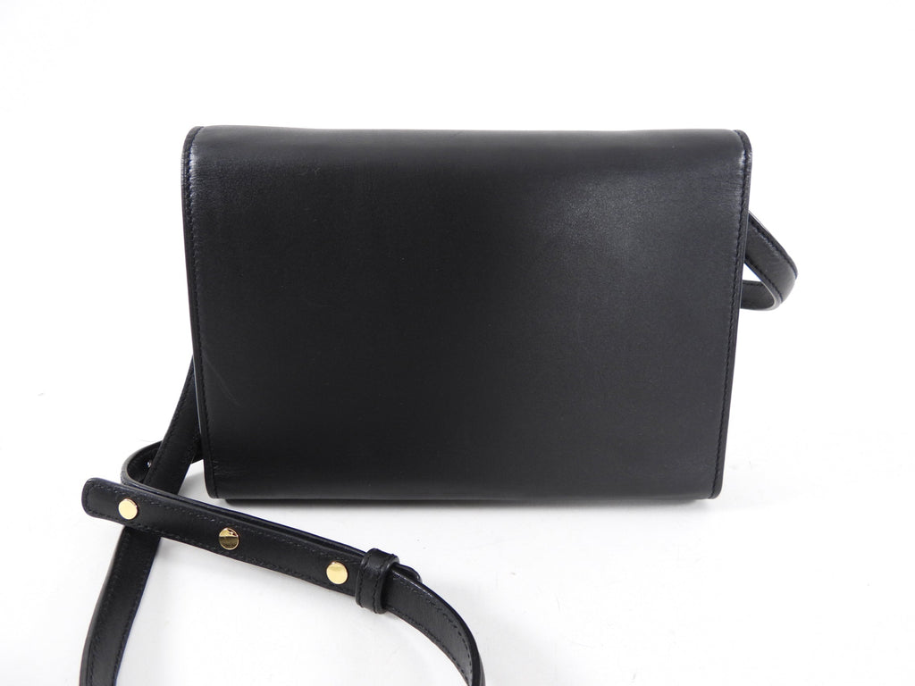 RSVP Paris Black Leather Golden Eyes Bag