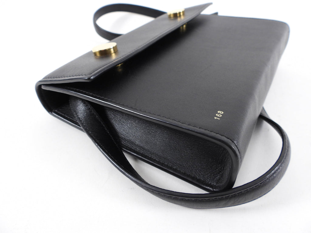 RSVP Paris Black Leather Golden Eyes Bag