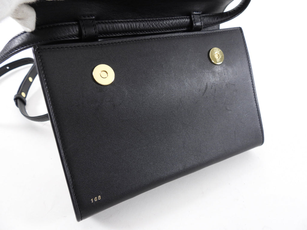 RSVP Paris Black Leather Golden Eyes Bag