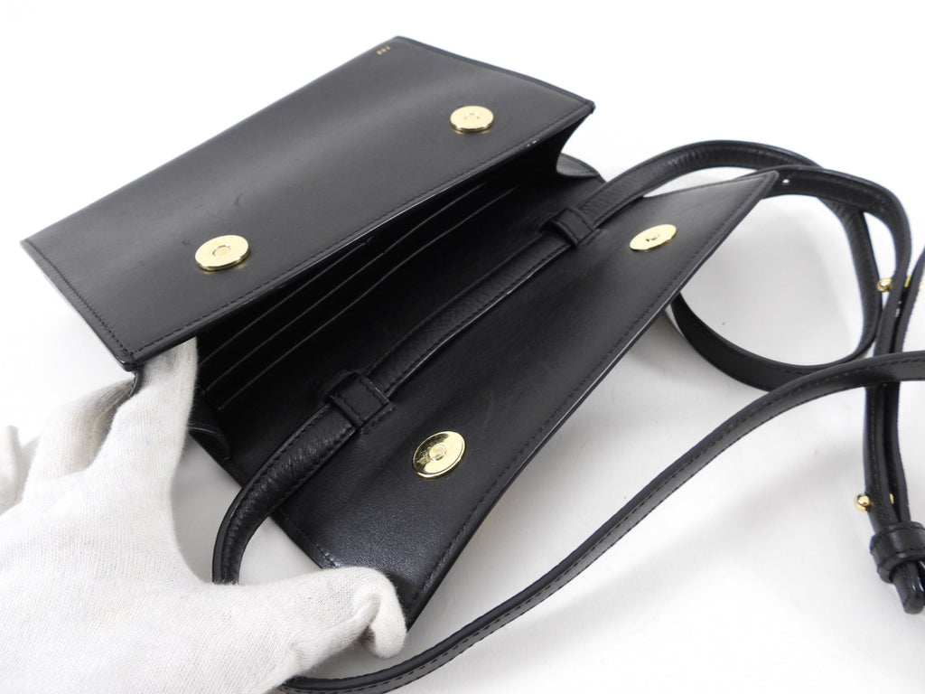 RSVP Paris Black Leather Golden Eyes Bag