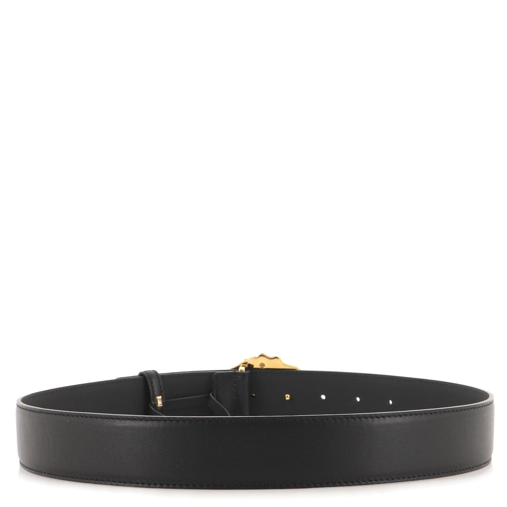 Medusa Buckle Belt Leather Wide 90