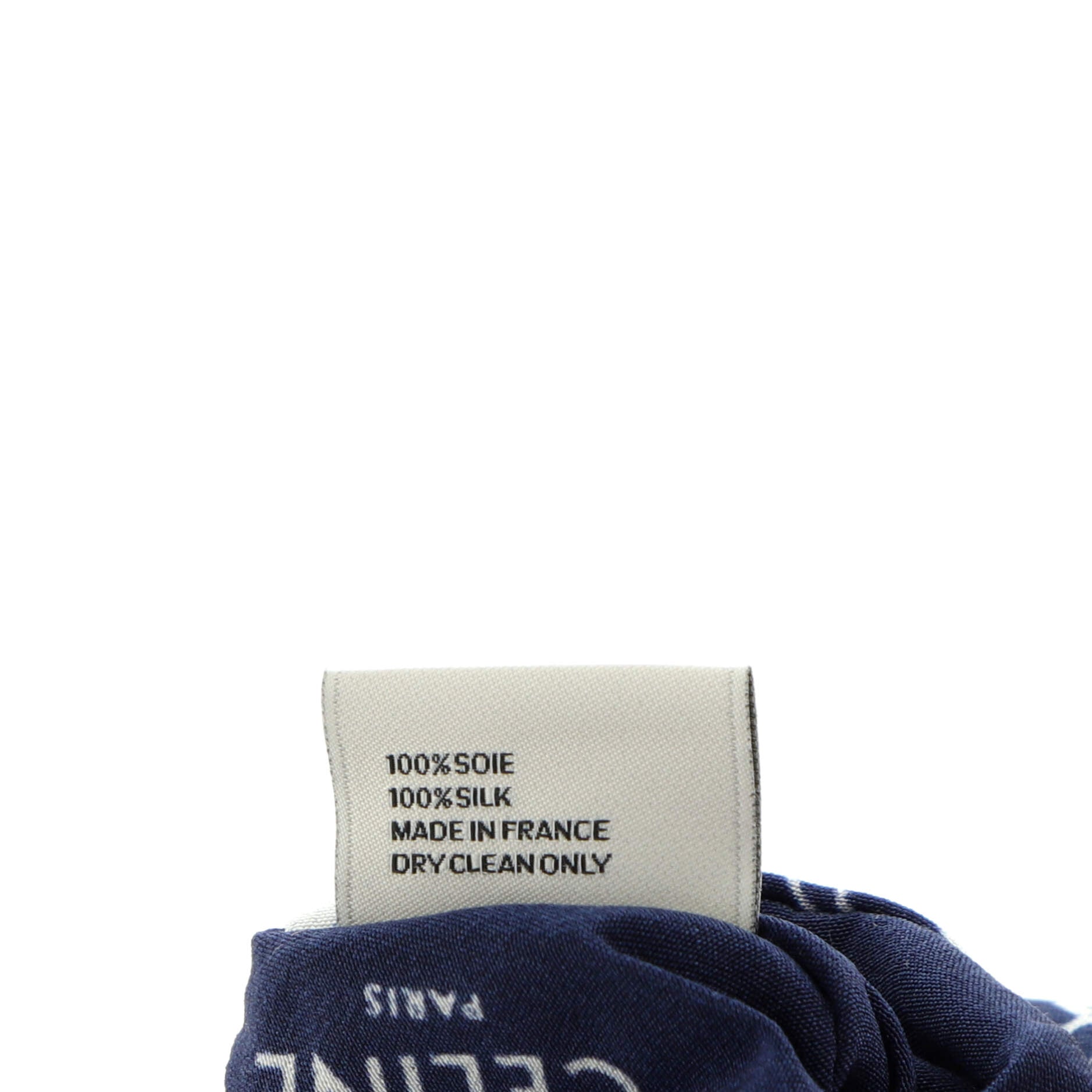 Triomphe Scrunchie Printed Silk with Metal