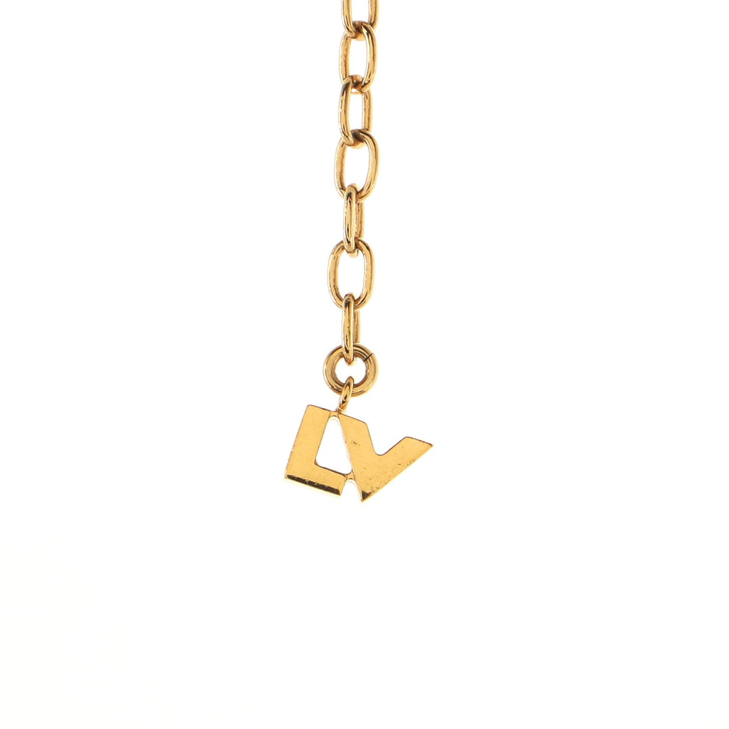 Love Letters Pendant Long Necklace Metal with Crystal