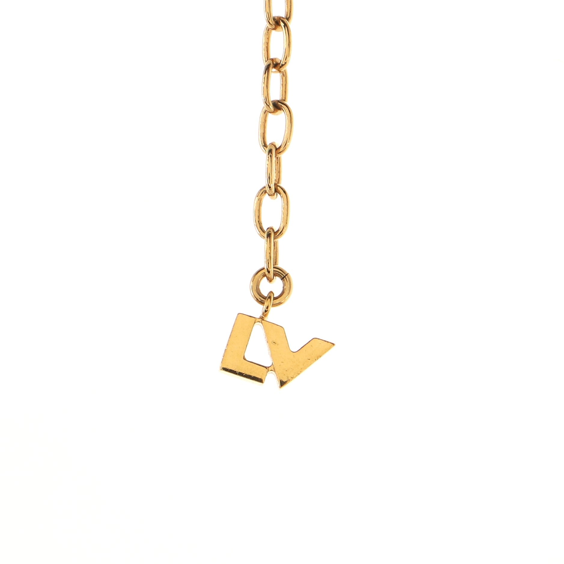 Love Letters Pendant Long Necklace Metal with Crystal