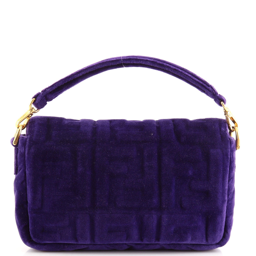 Baguette NM Bag Zucca Embossed Velvet Mini