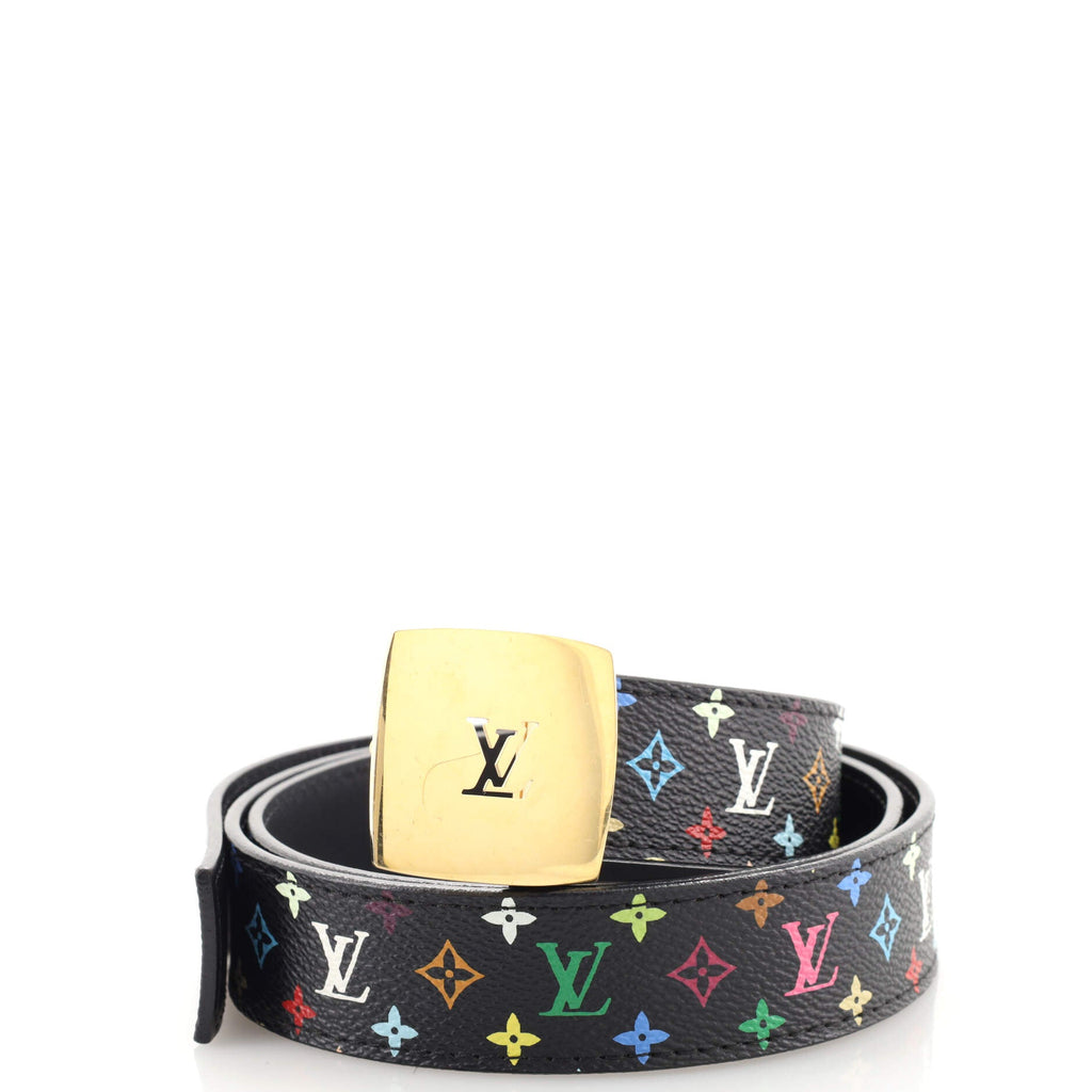 Ceinture Carre Belt Monogram Multicolor Thin 90