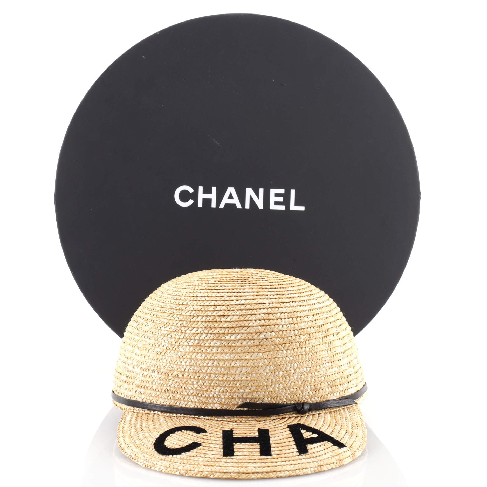 Double Sided Logo Cap Straw with Lambskin