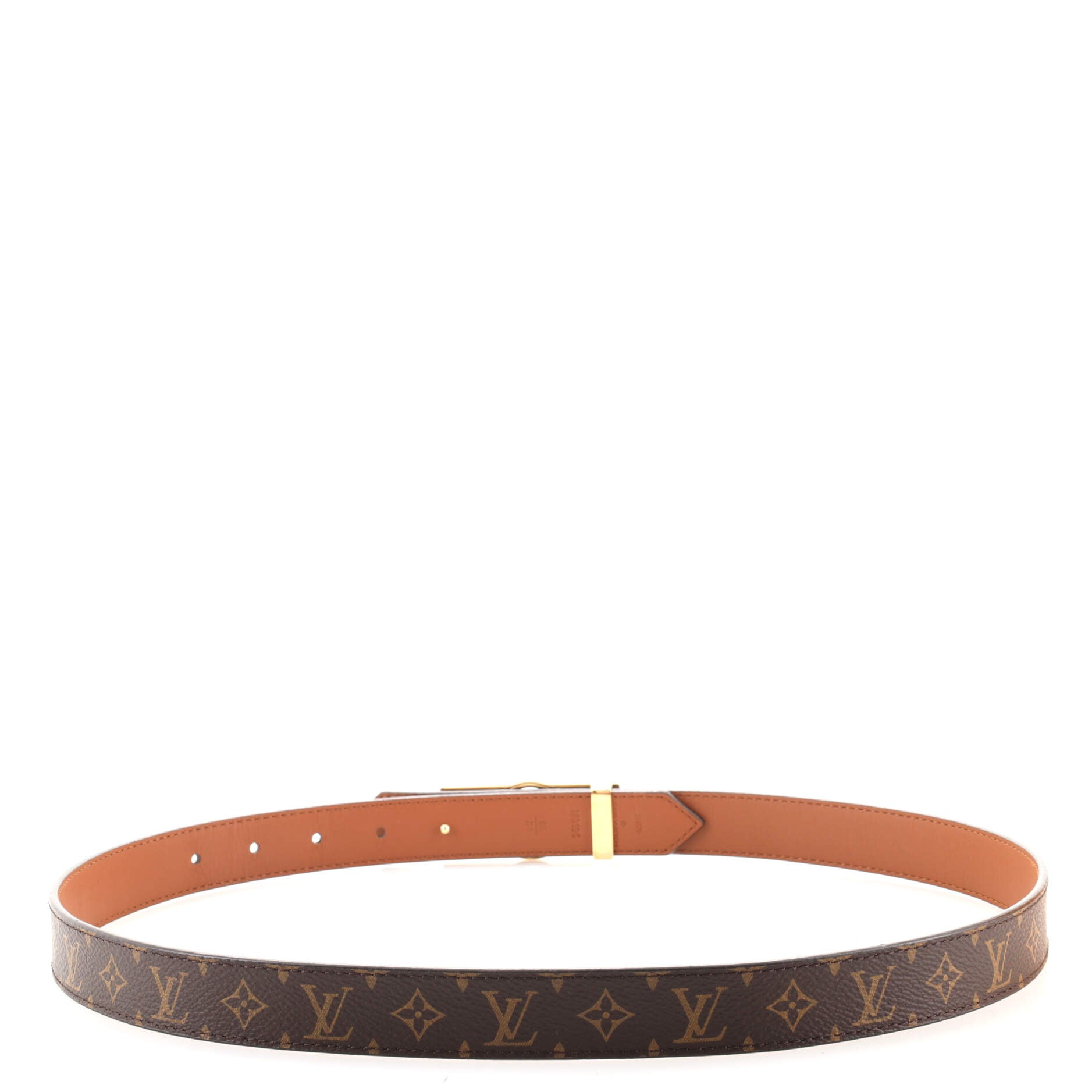 Dauphine Reversible Belt Monogram Canvas and Leather Thin 85