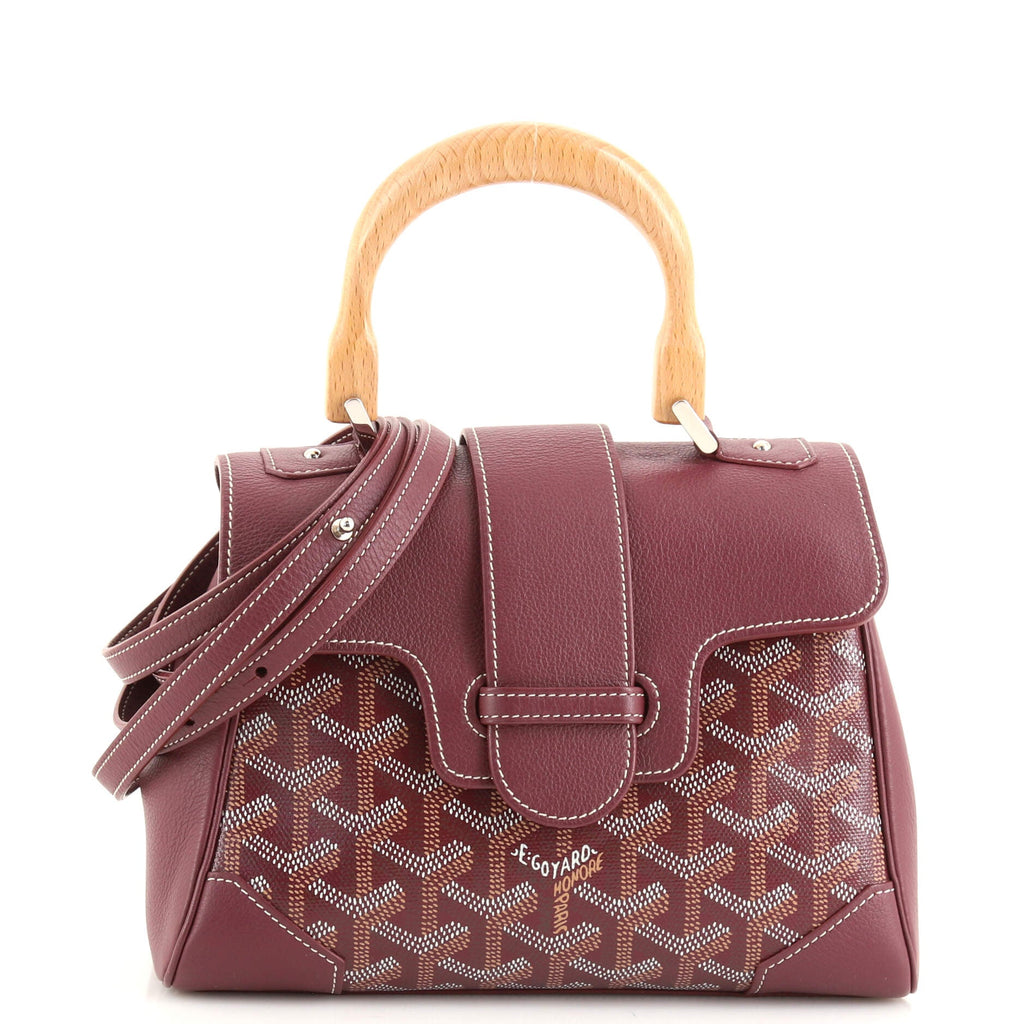 Saigon Top Handle Bag Coated Canvas with Leather Mini