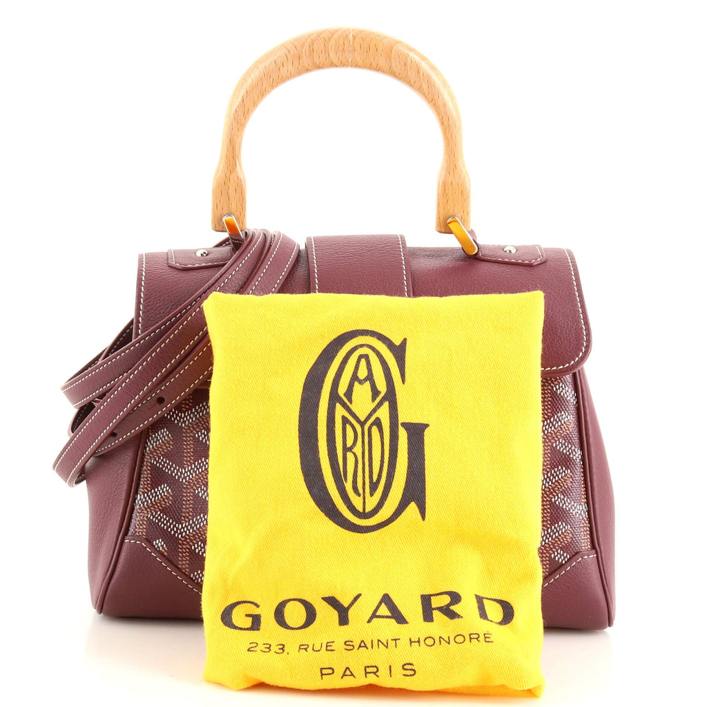 Saigon Top Handle Bag Coated Canvas with Leather Mini