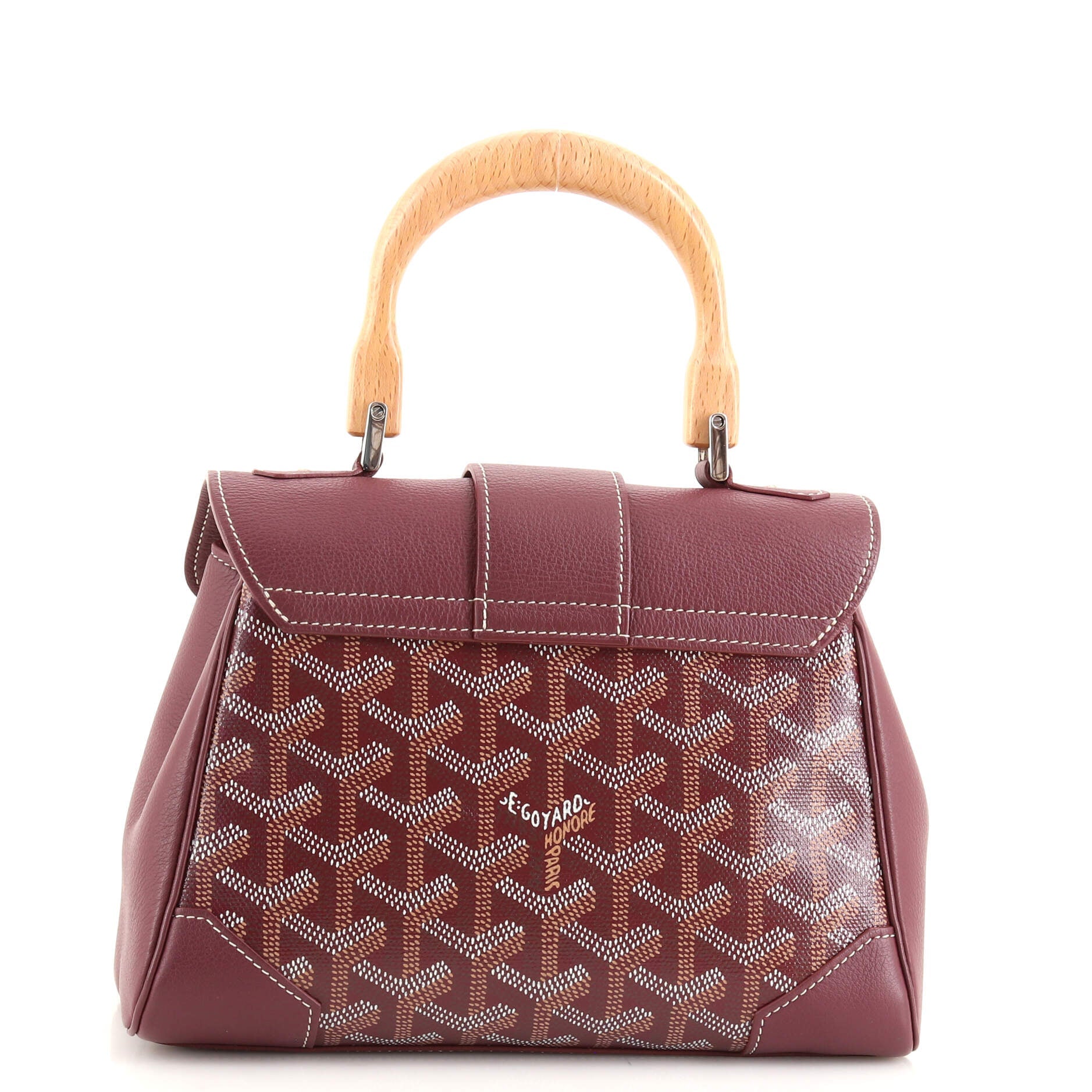 Saigon Top Handle Bag Coated Canvas with Leather Mini