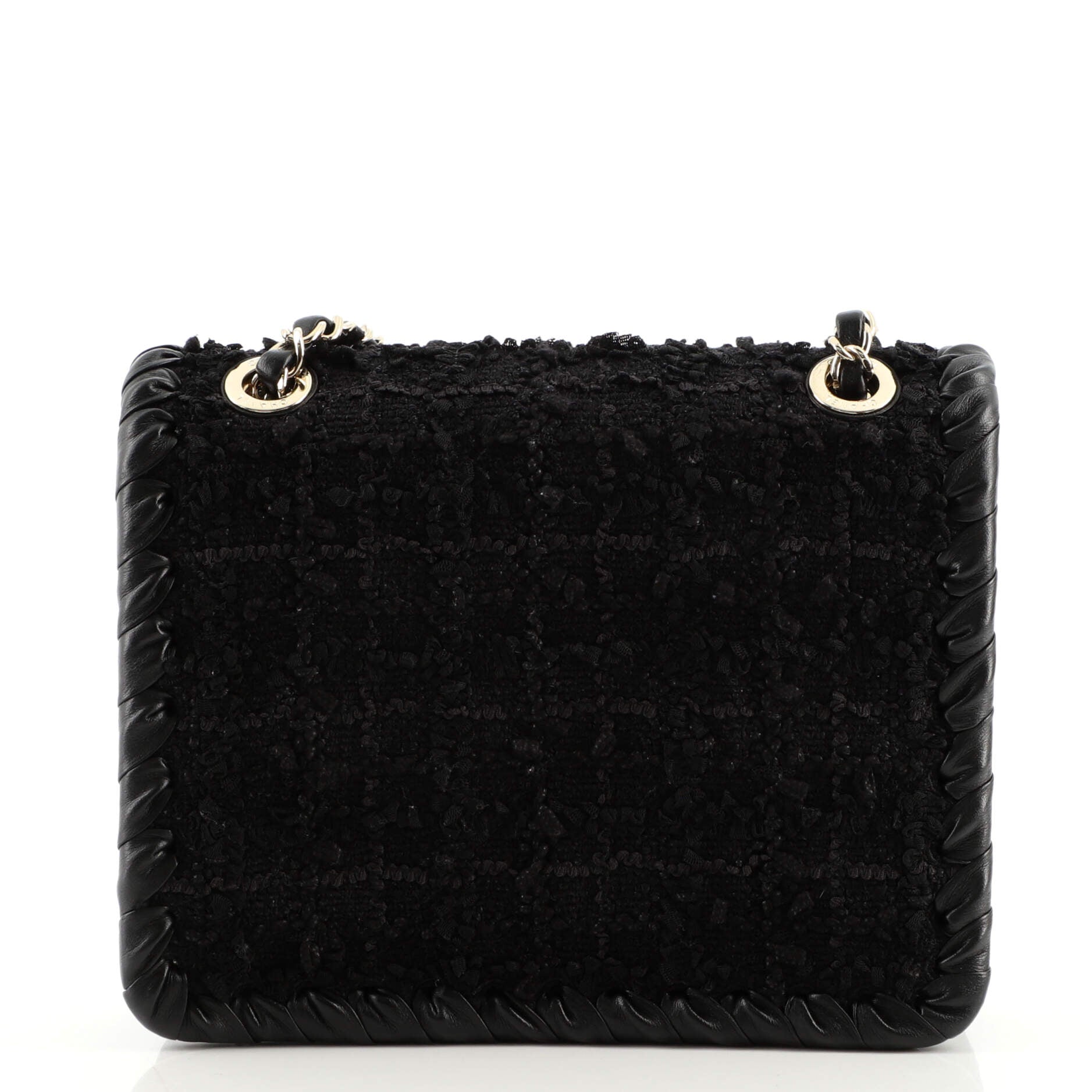 My Own Frame Flap Bag Quilted Tweed with Braided Calfskin Mini