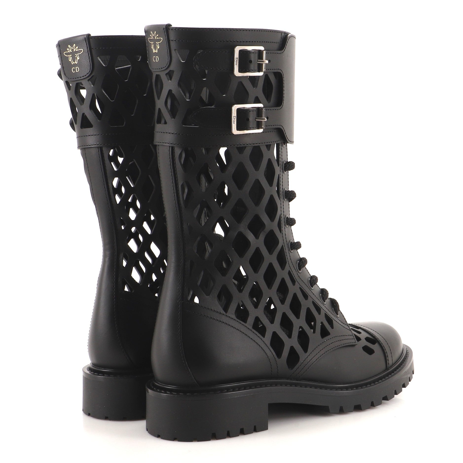 Women's D-Trap Cut-Out Ankle Boots Leather