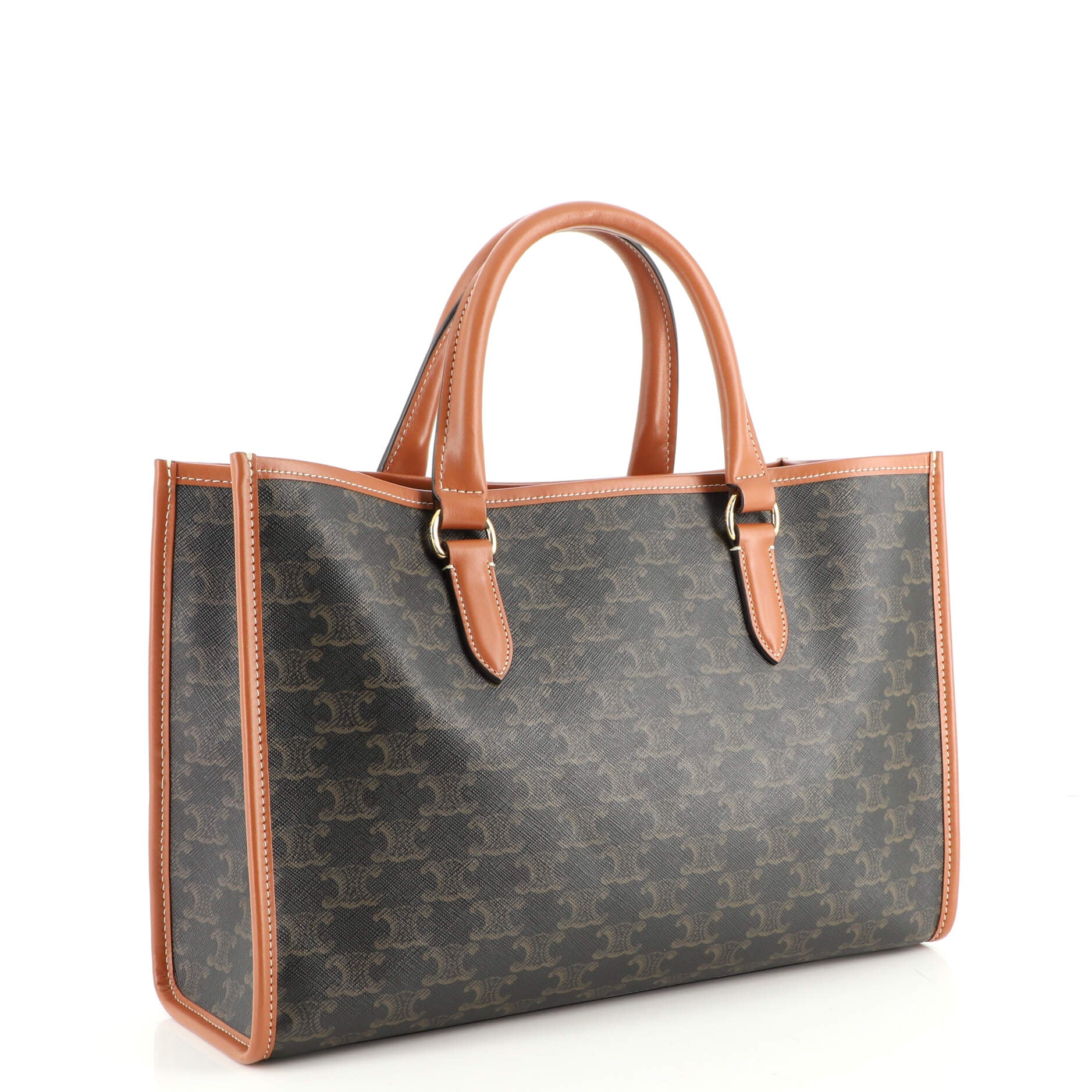 Horizontal Cabas Tote Triomphe Coated Canvas Mini