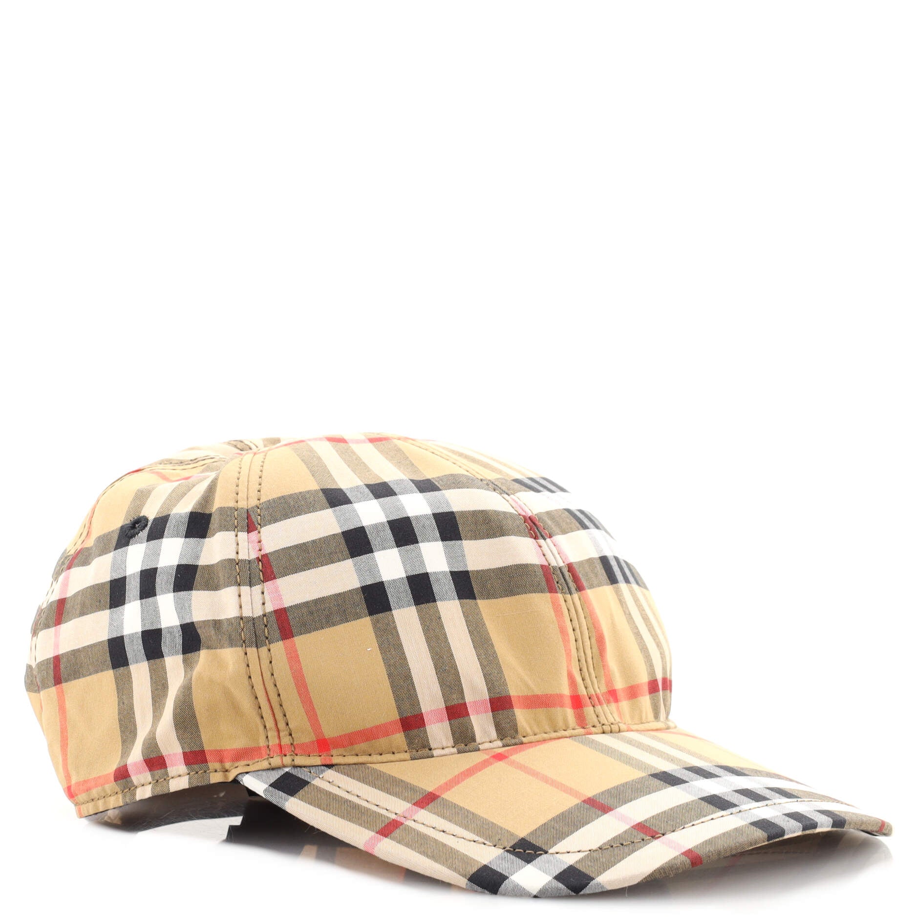 Baseball Cap Vintage Check Canvas