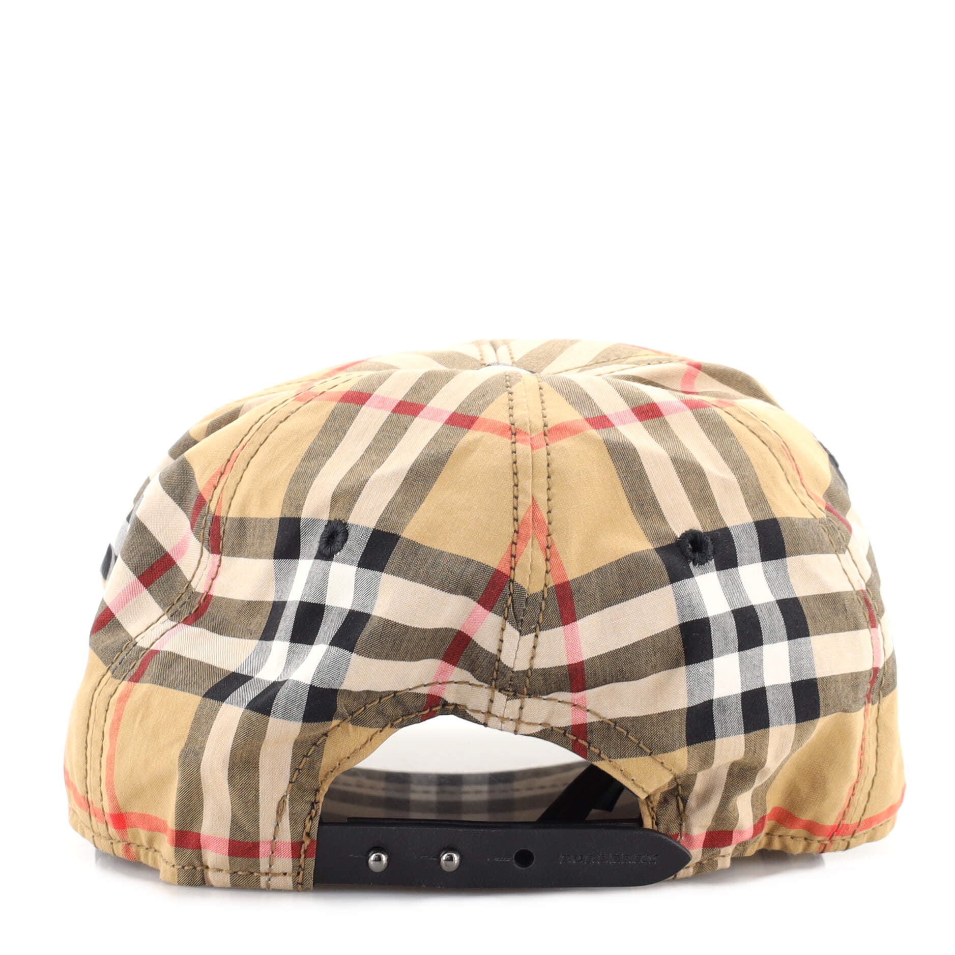 Baseball Cap Vintage Check Canvas