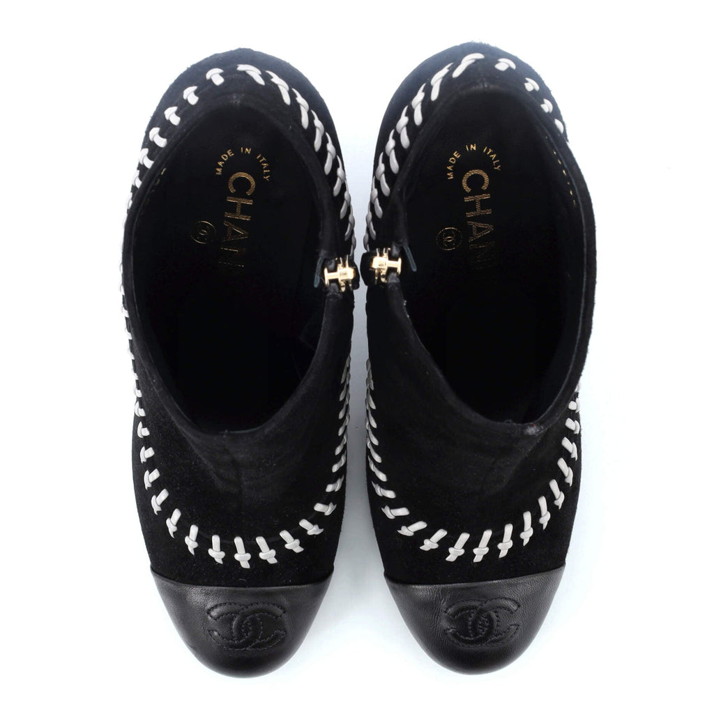 Women's CC Ankle Boots Whipstitch Suede