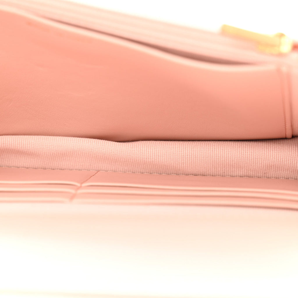 Caviar Quilted Camellia Wallet On Chain WOC Light Pink